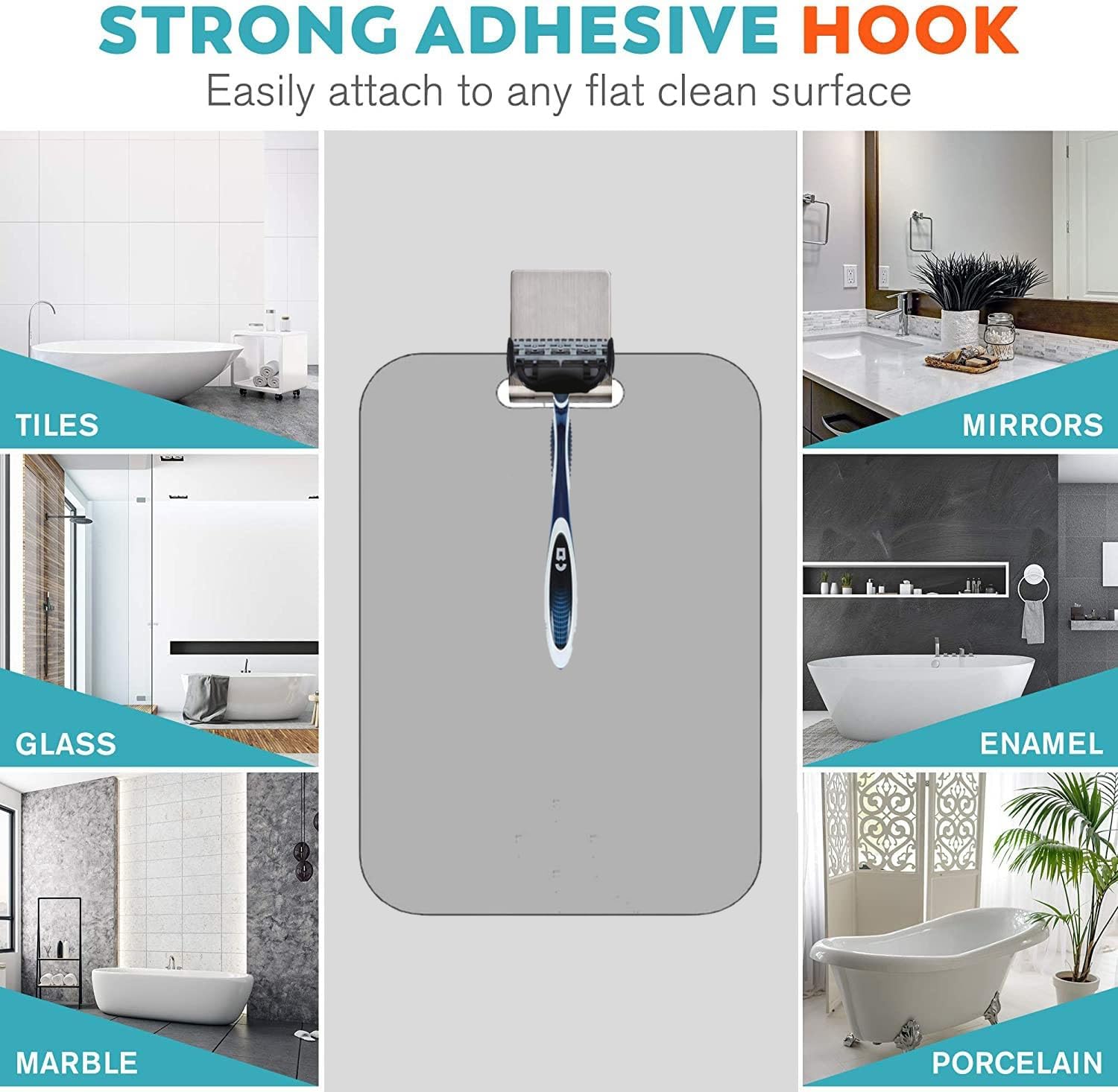 Stain Resistant Anti-Fog Mirror for Bathroom