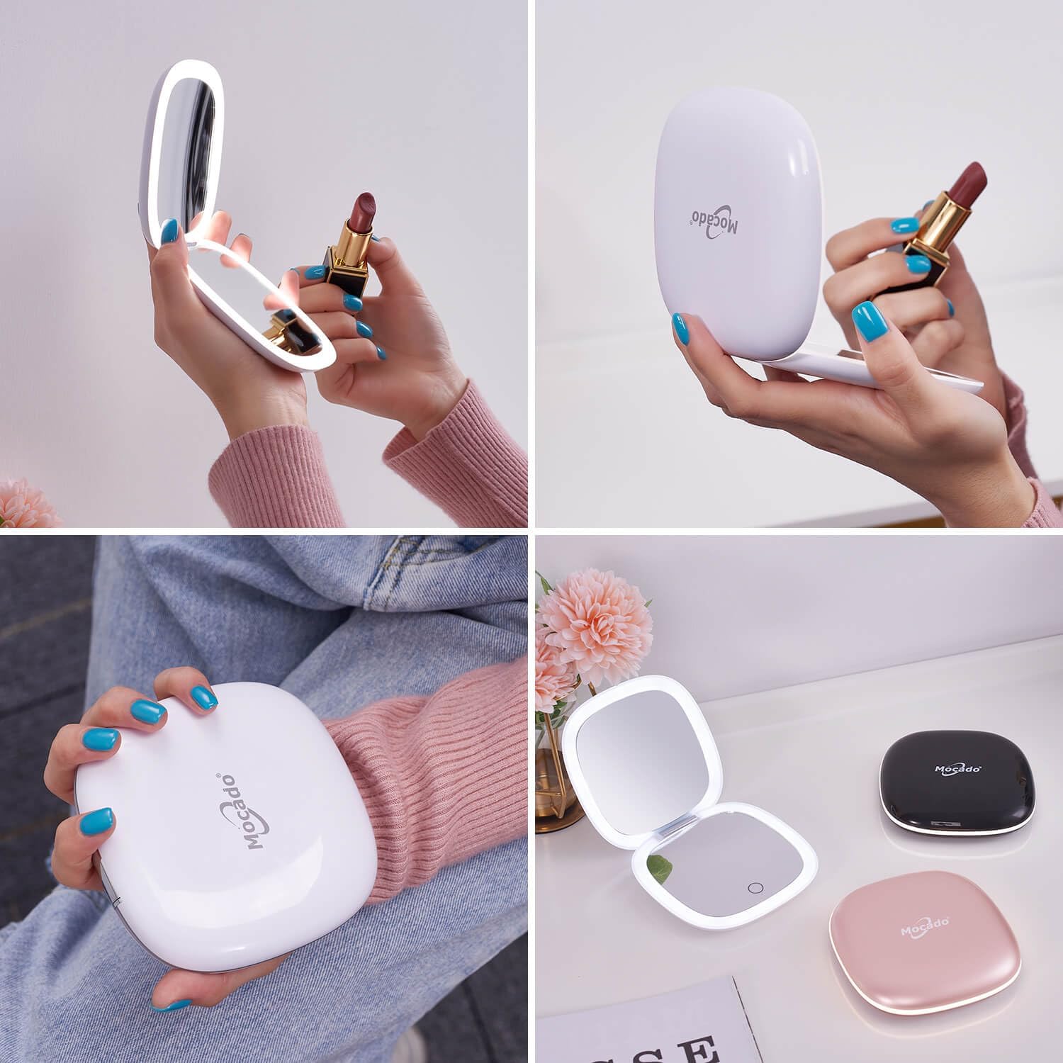 Compact LED Magnifying Mirror - Make-up Travel Tool