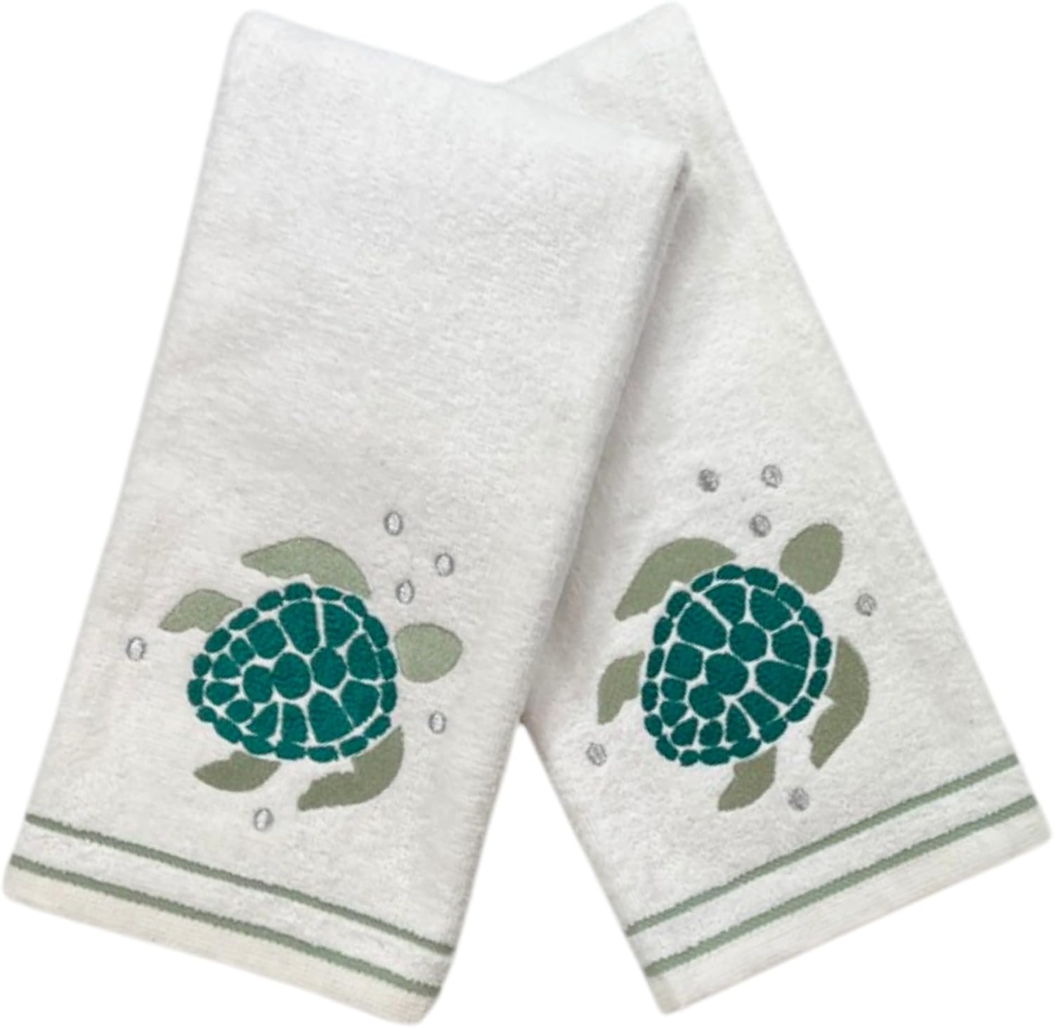 Serafina Home Coastal Hand Towels 2-Piece Set Nautical Design