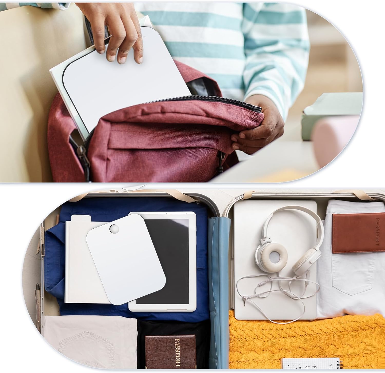 Anti-Fog Compact Mirror for Shaving Portable