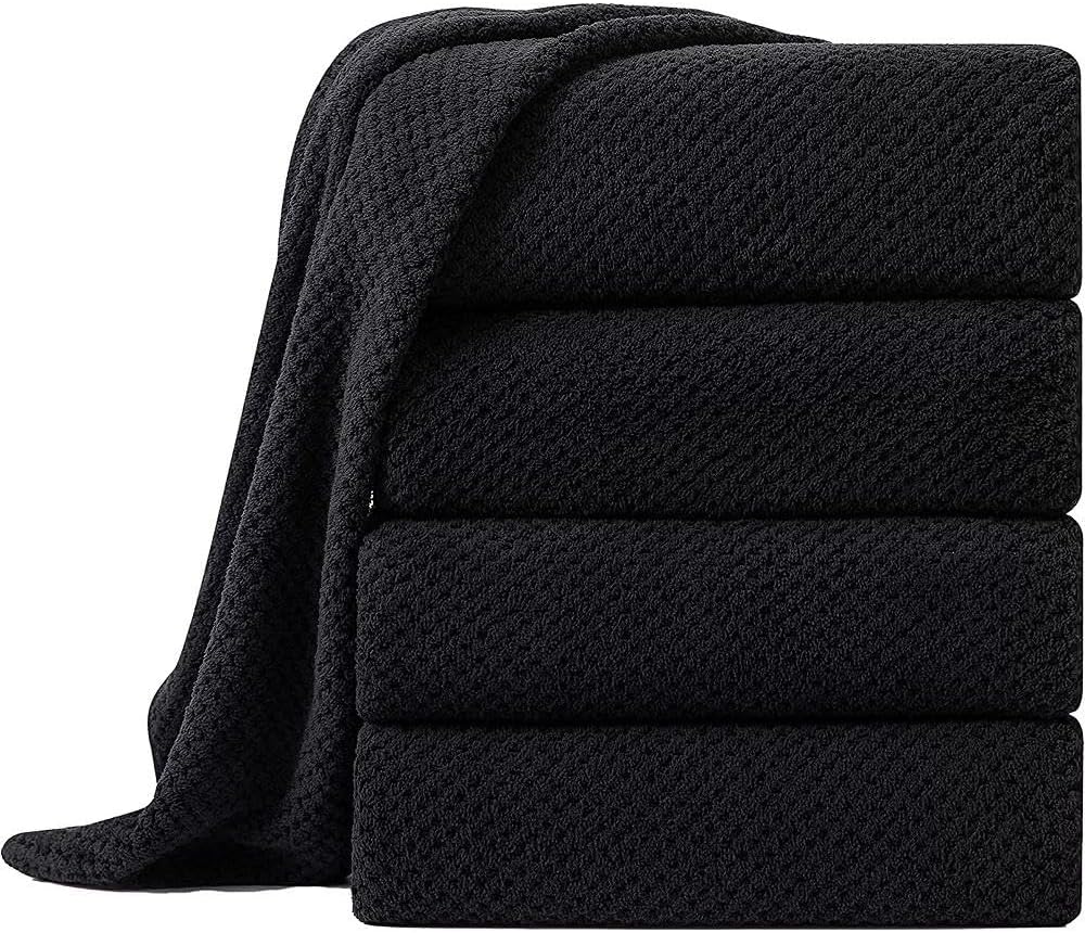 Soft Fuffy Oversized Bath Towels for Adults Set of 4