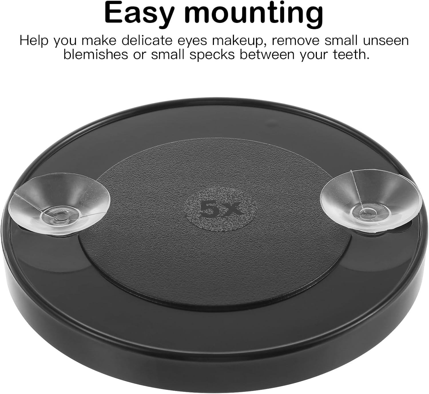 Luxshiny 5x Magnifying Mirror for Compact Use Space-Saving Durable