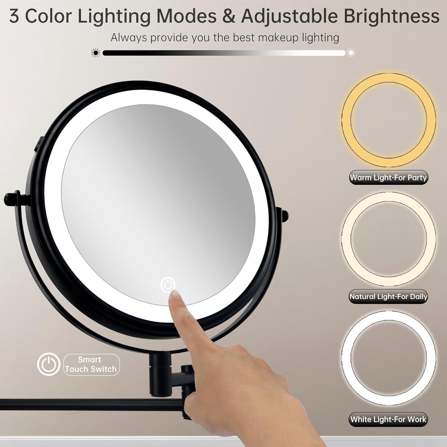 Wall-Mounted MakeUp Mirror Perfect for Your tame