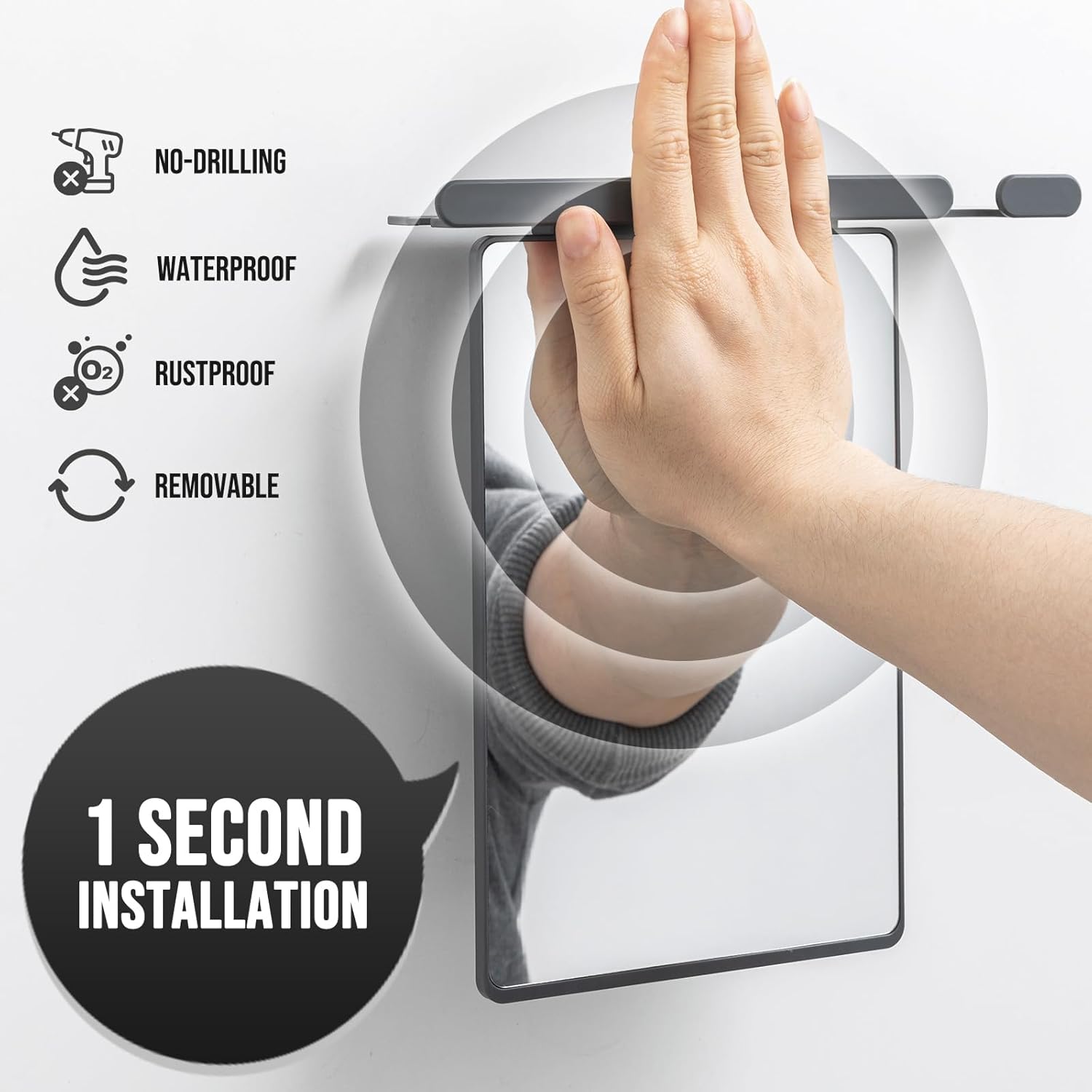 Perfect for Shaving and Safety TAILI Shower Mirror