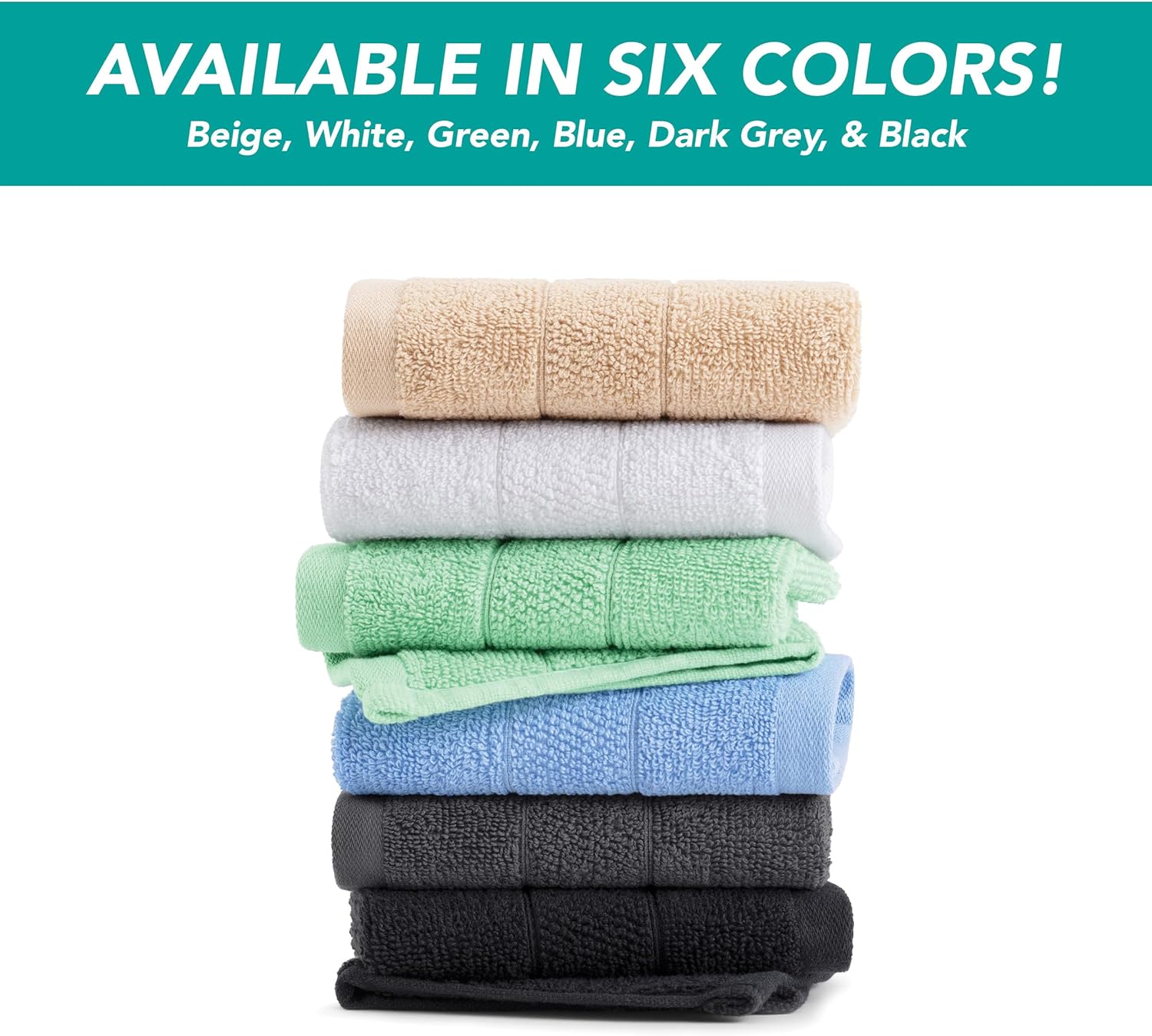 Premium Ring Spun Cotton Washcloths - Dark Grey