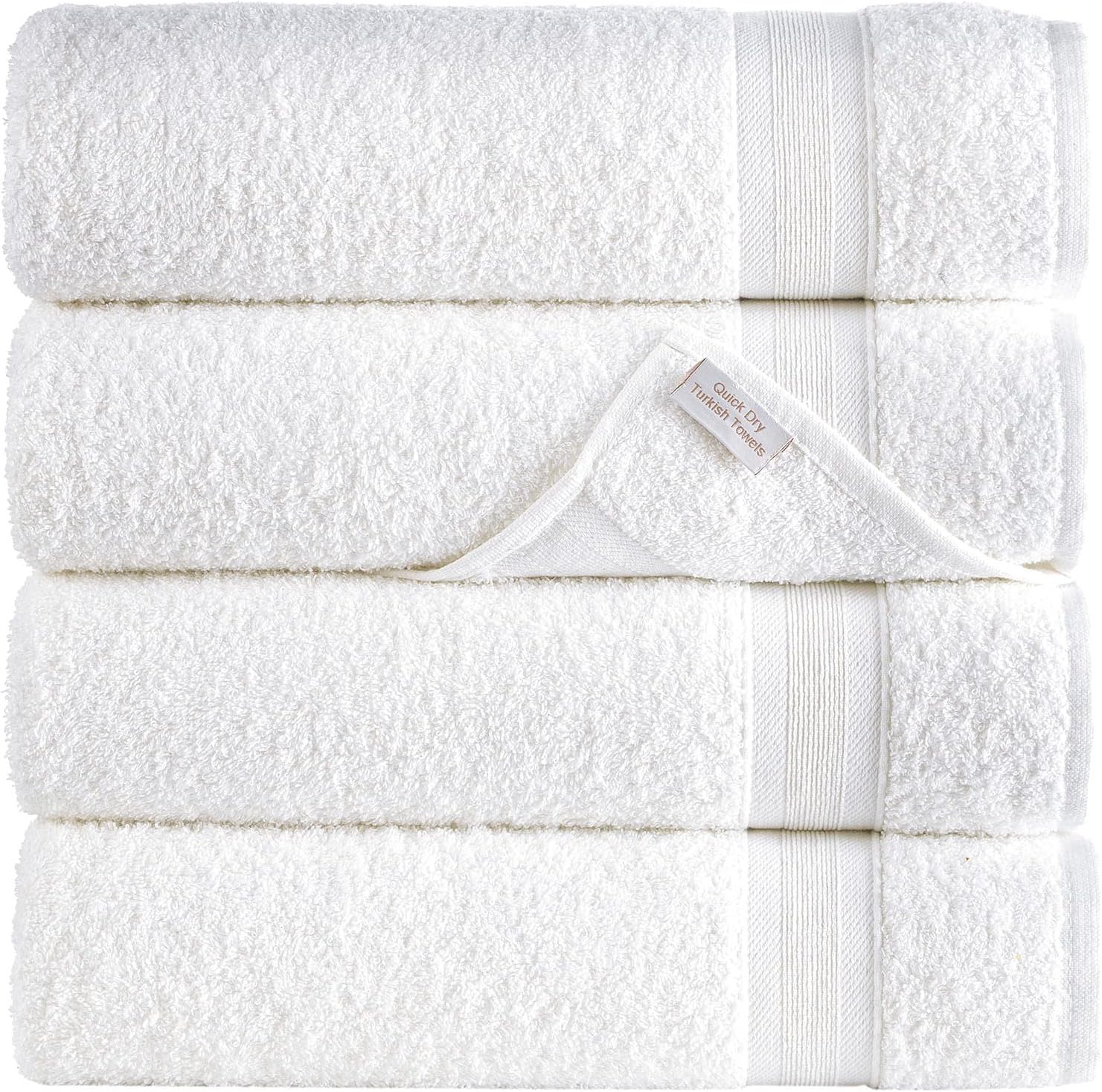 Quick-Dry Soft 4-Piece 27x54 Cotton Bath Towels Set