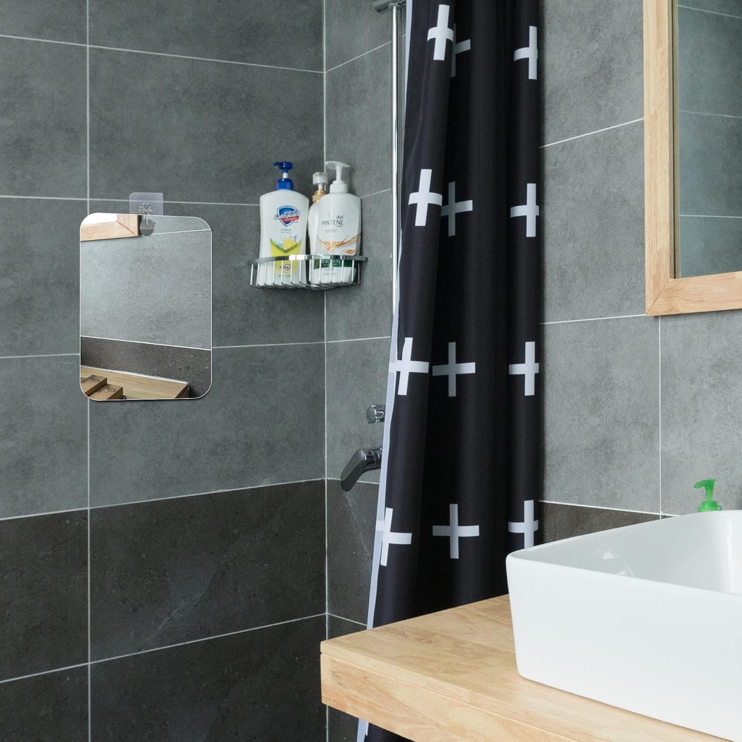 QueGau Unbreakable Showers Mirrors Portable 108x78 in