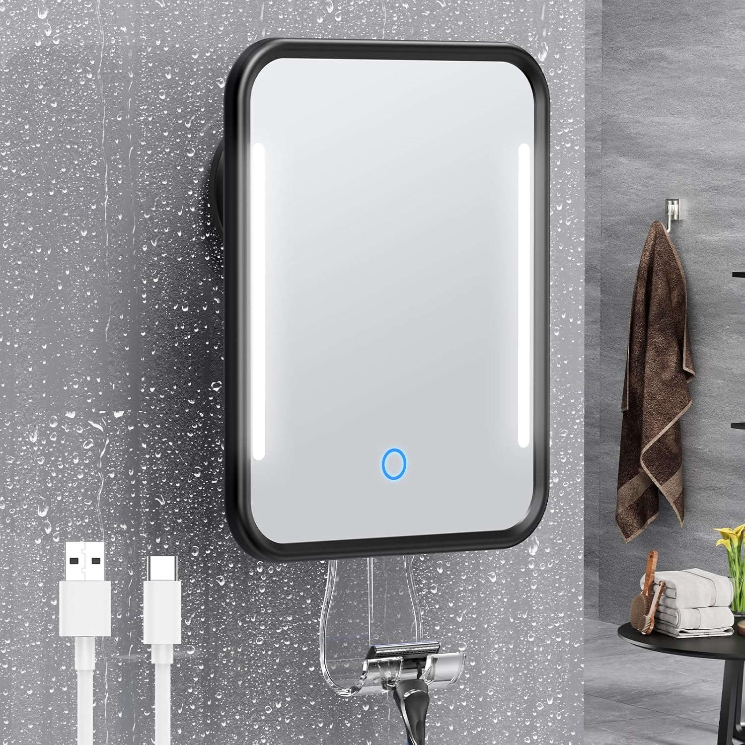 Gospire Heated Shower Mirror with Adjustment
