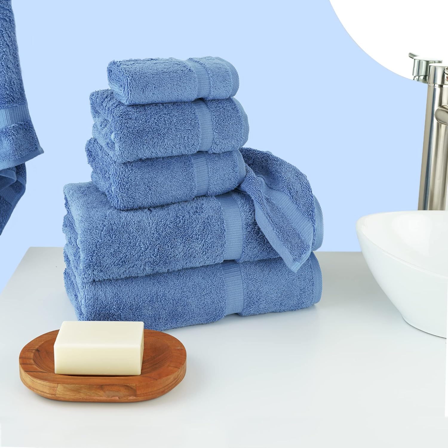 Luxury 6-Piece Turkish Cotton Towel Set