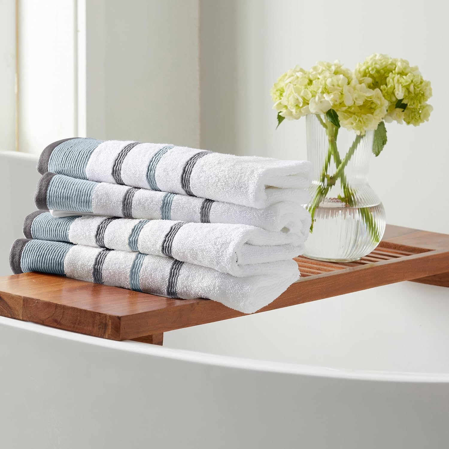 Luxurious Bath Towels Set - Combed Cotton 68x35 EucalyptusGrey