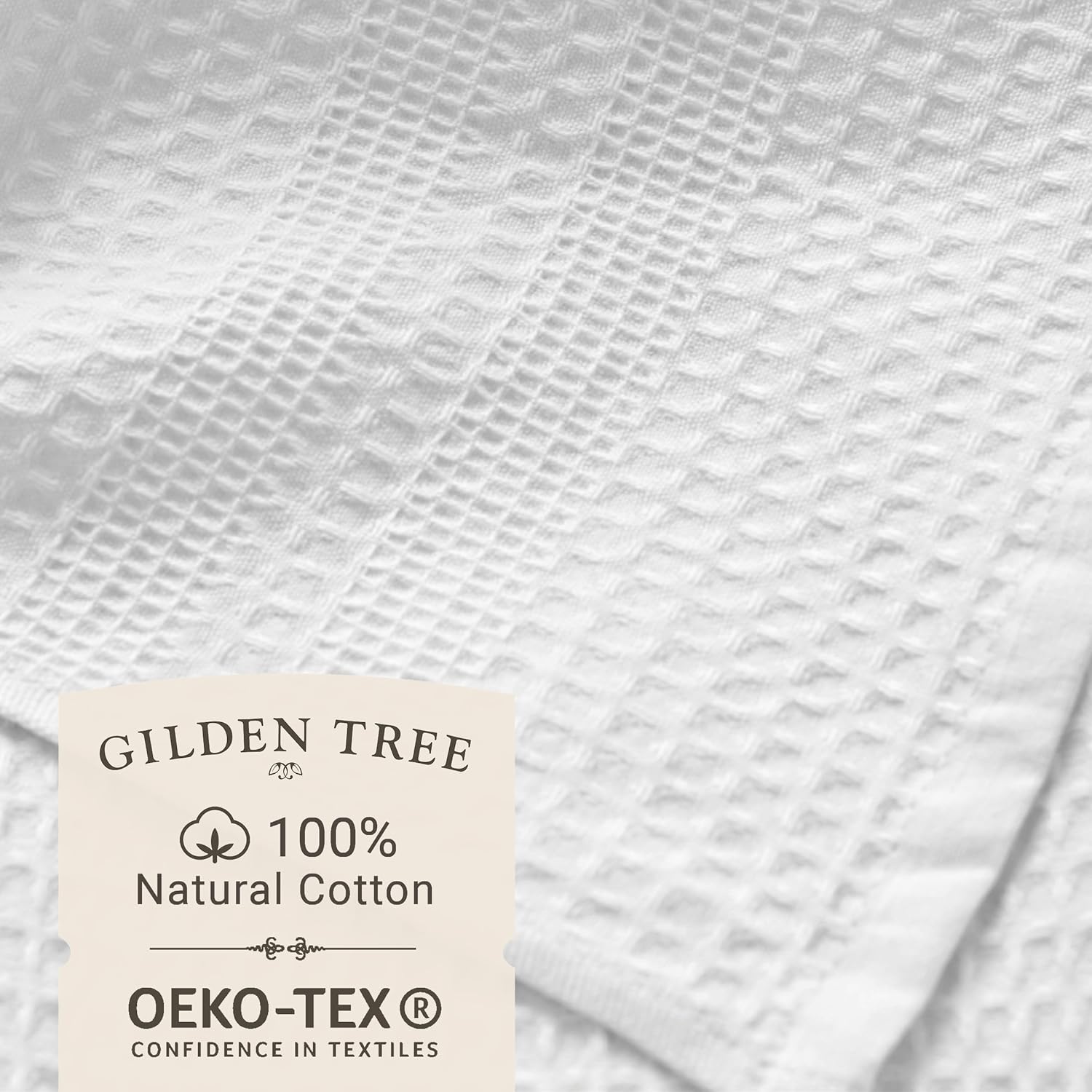 Elegant Large Waffle Towels for Bath Soft Cotton Set
