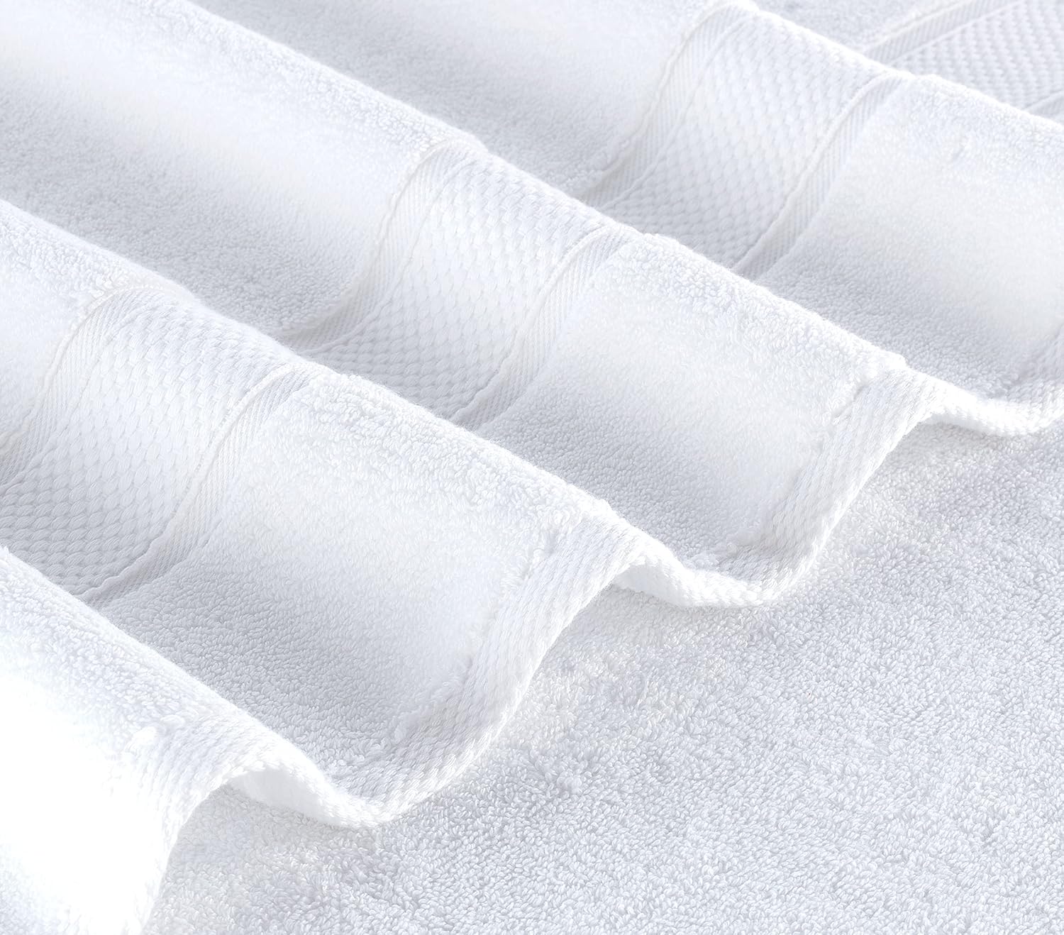 NOVA Luxury Linen - 4x Hand Towels Pure White Hotel Quality