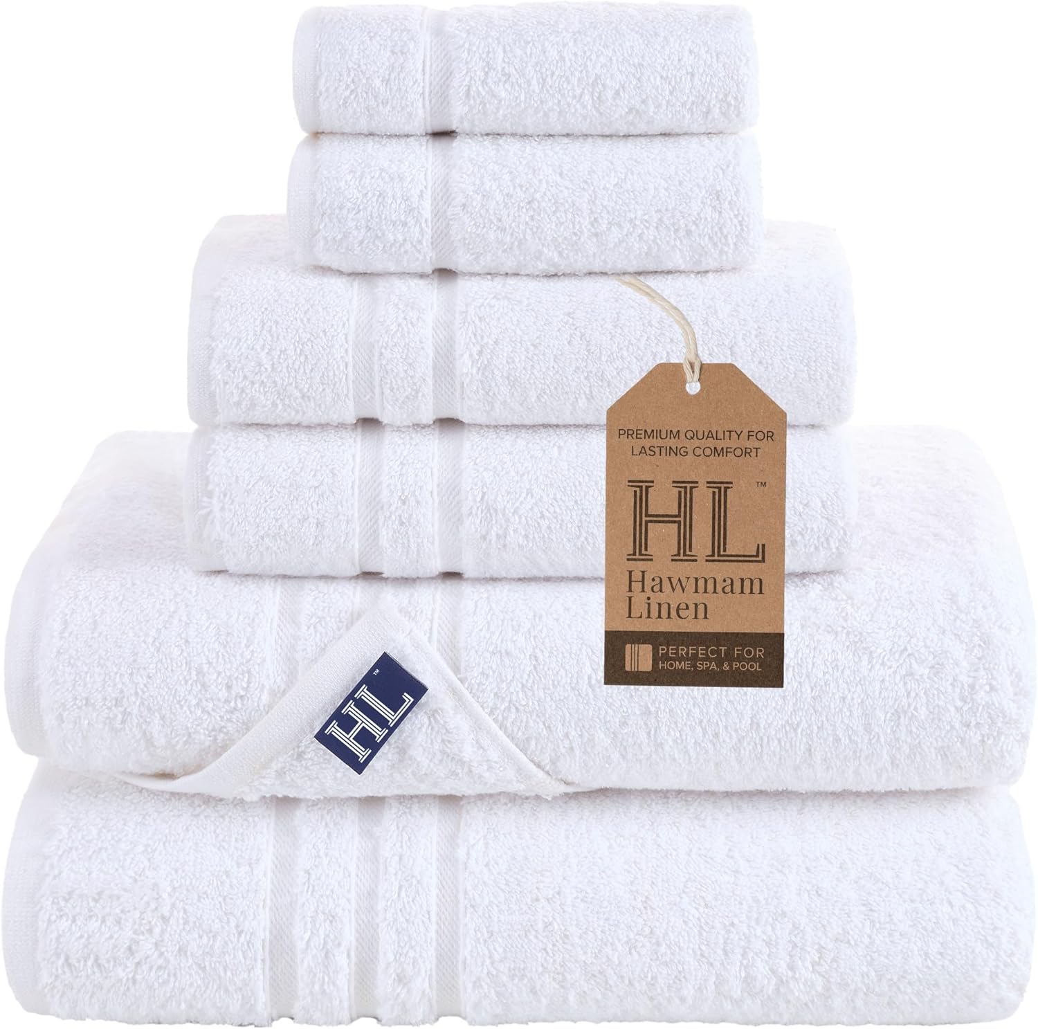 Perfect for everyday use soft Turkish cotton bath towels set