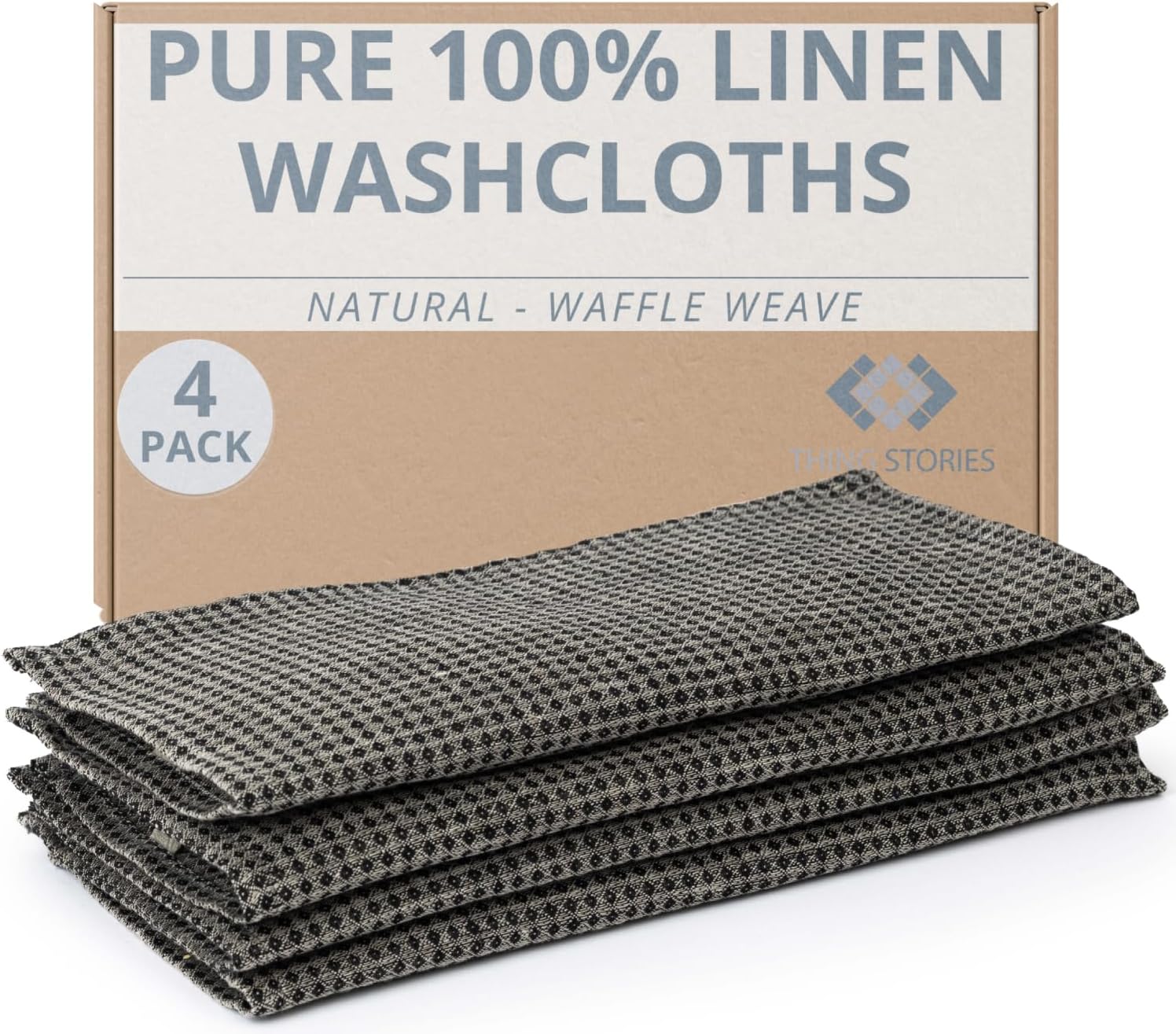 Discover 100 Natural Linen Face Washcloth Set