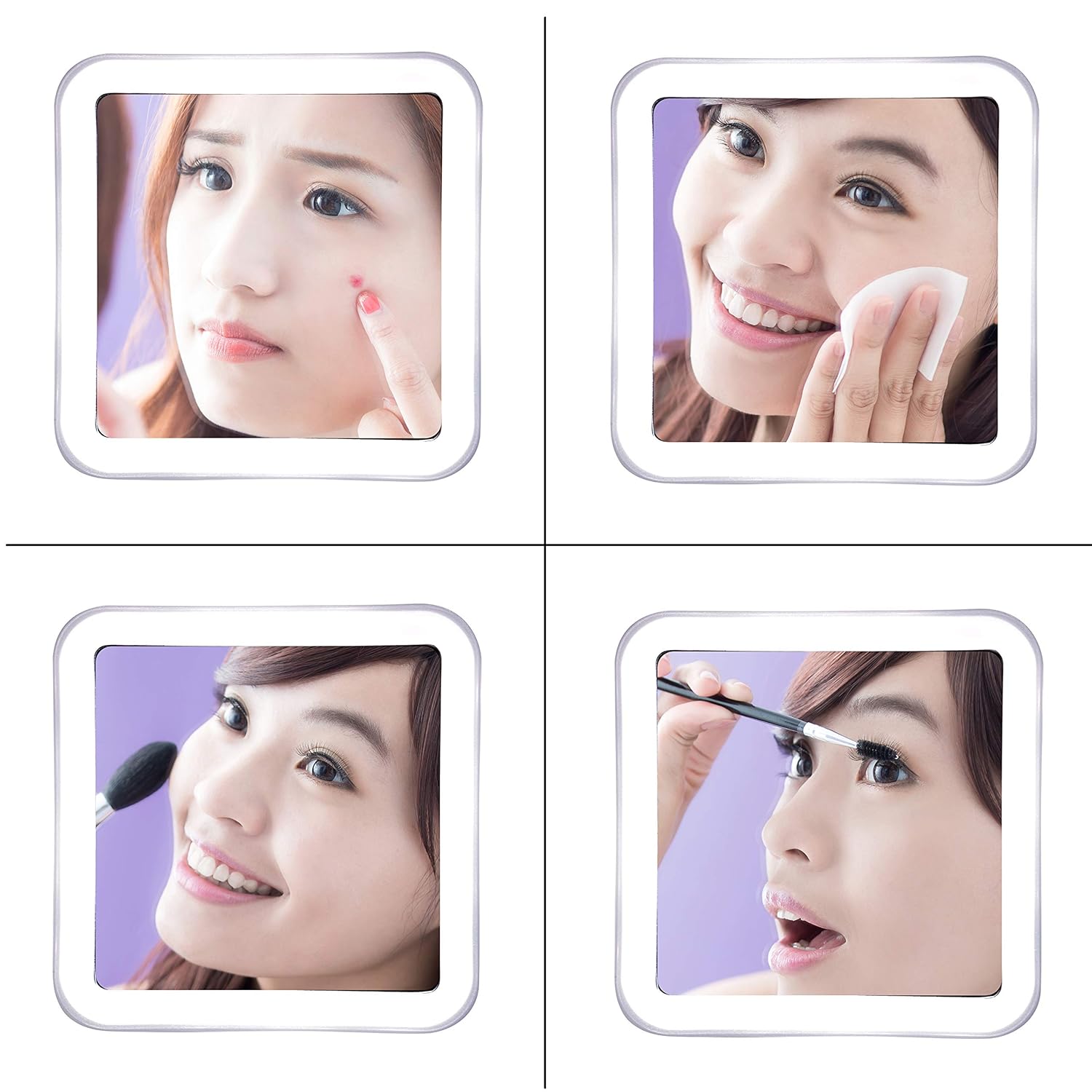 The JiBen Square Flexible Gooseneck LED Makeup Mirror