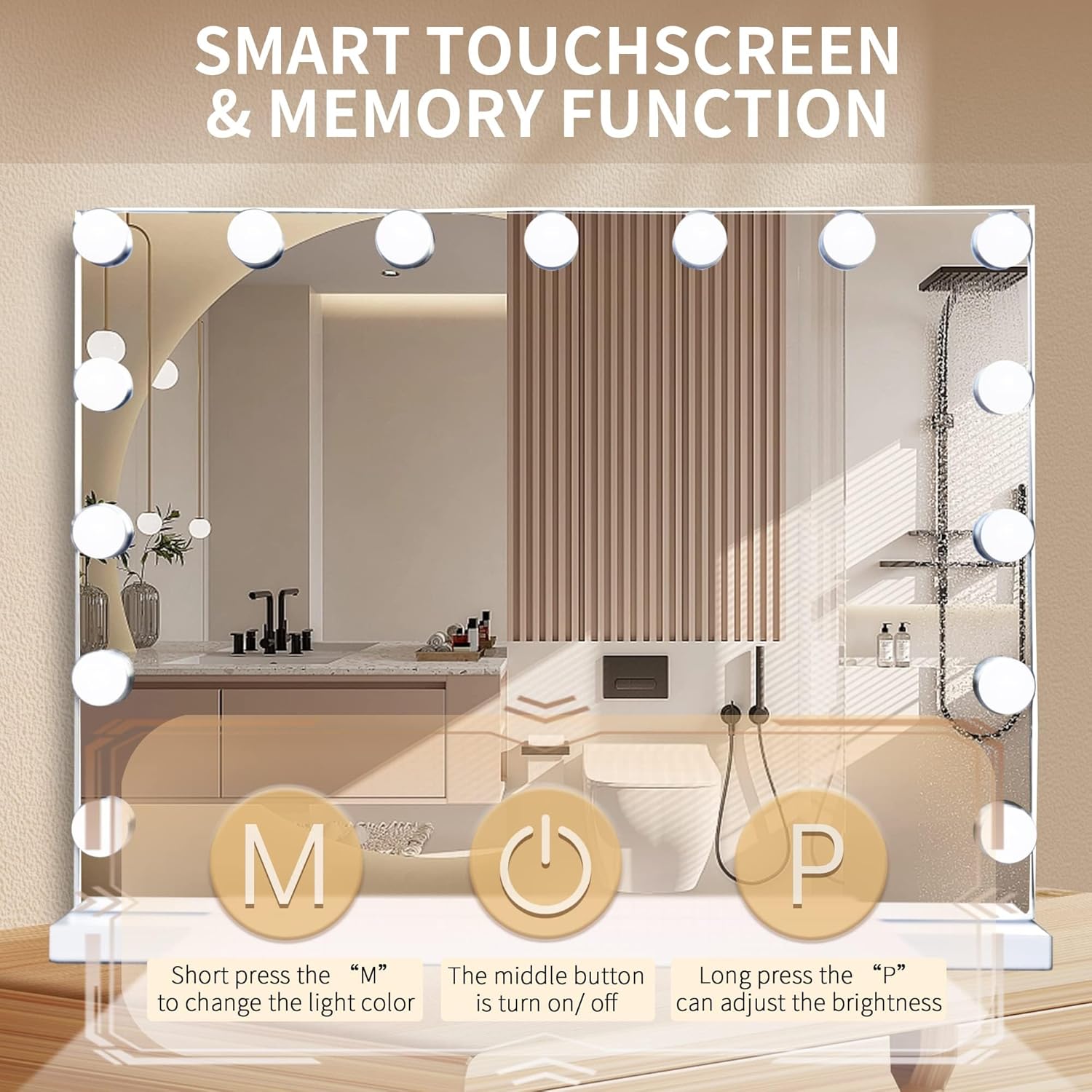 HD Vanity Mirror with Light