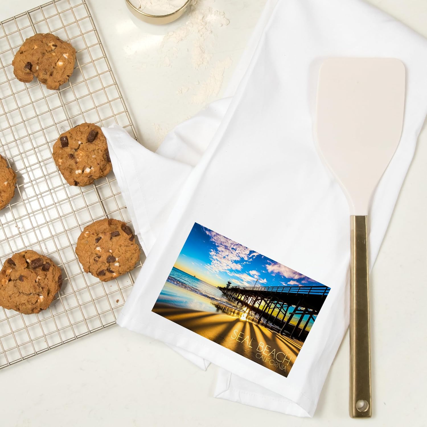 Elegant California Seaside 100 Cotton Tea Towels