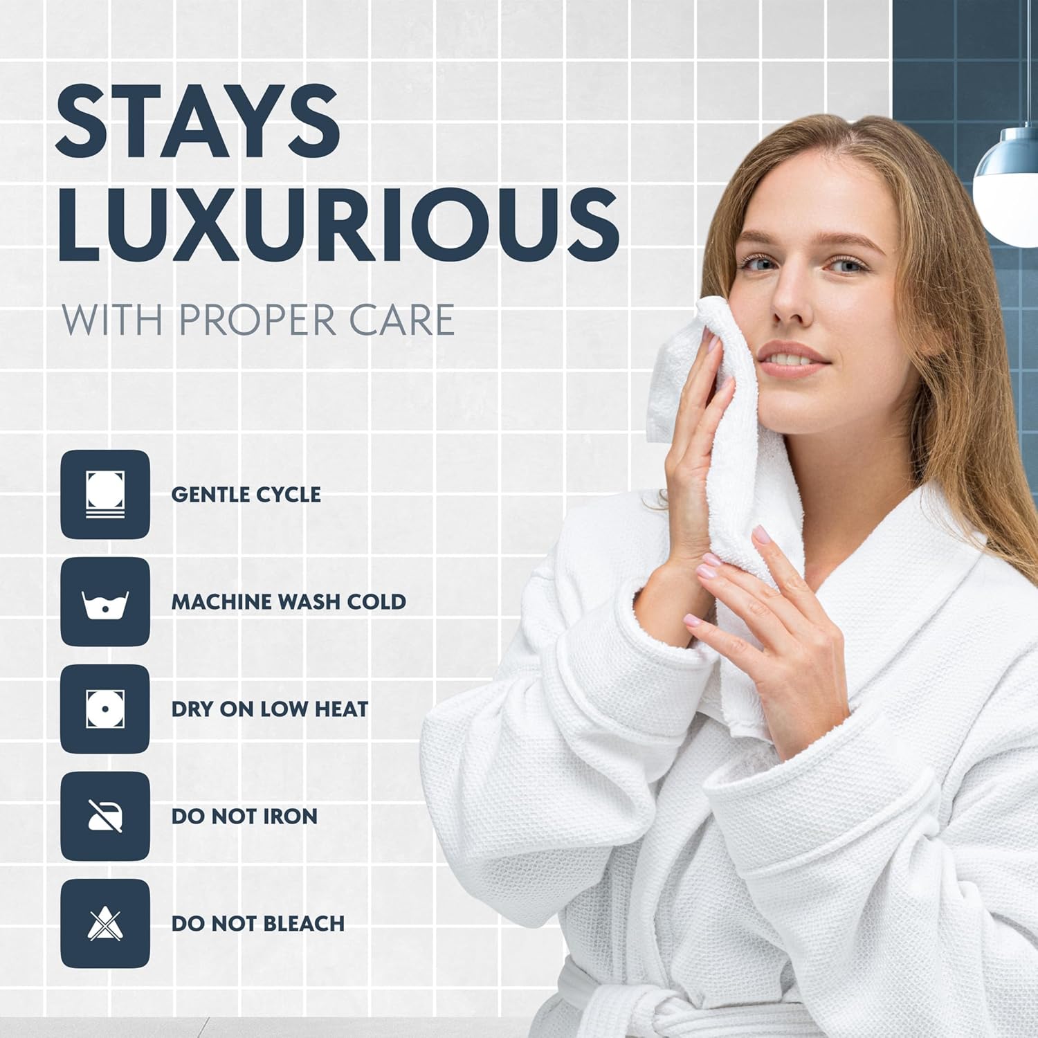 Luxury Cotton Washcloths Soft Durable White