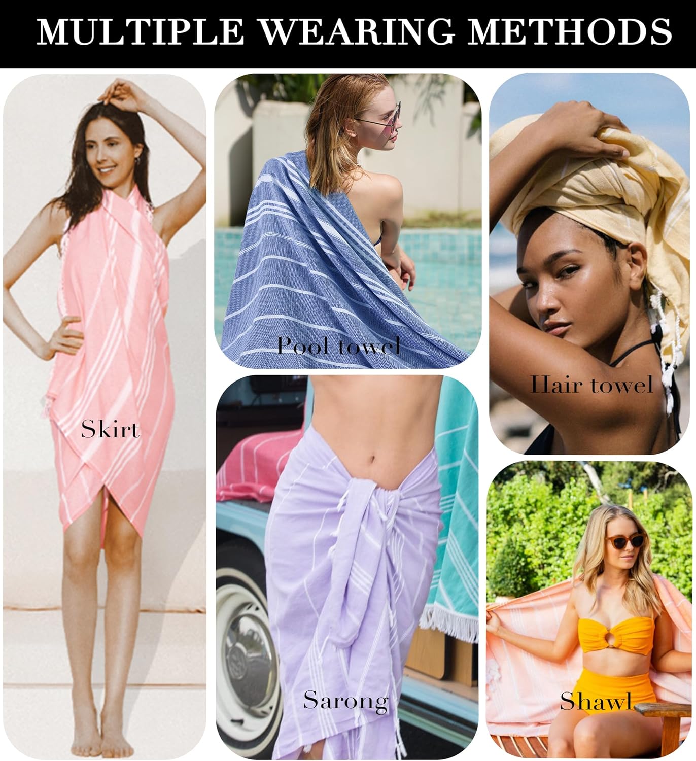 Antfuny Turkish Beach Towels