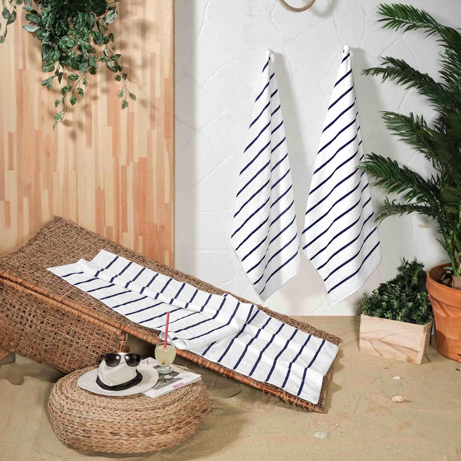 Luxury Turkish Cotton Beach Towels Set