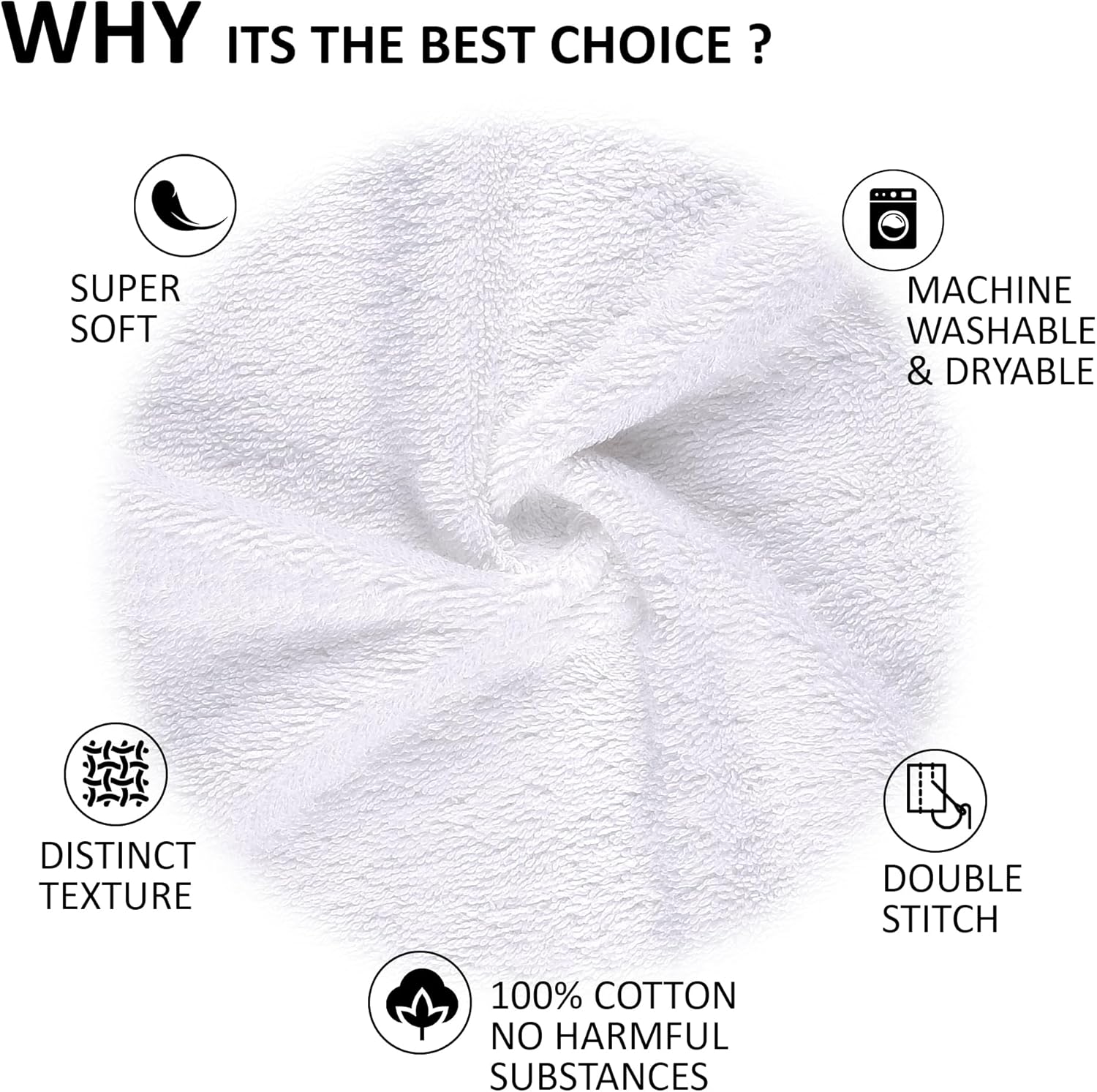 Quick-Dry Soft 4-Piece 27x54 Cotton Bath Towels Set