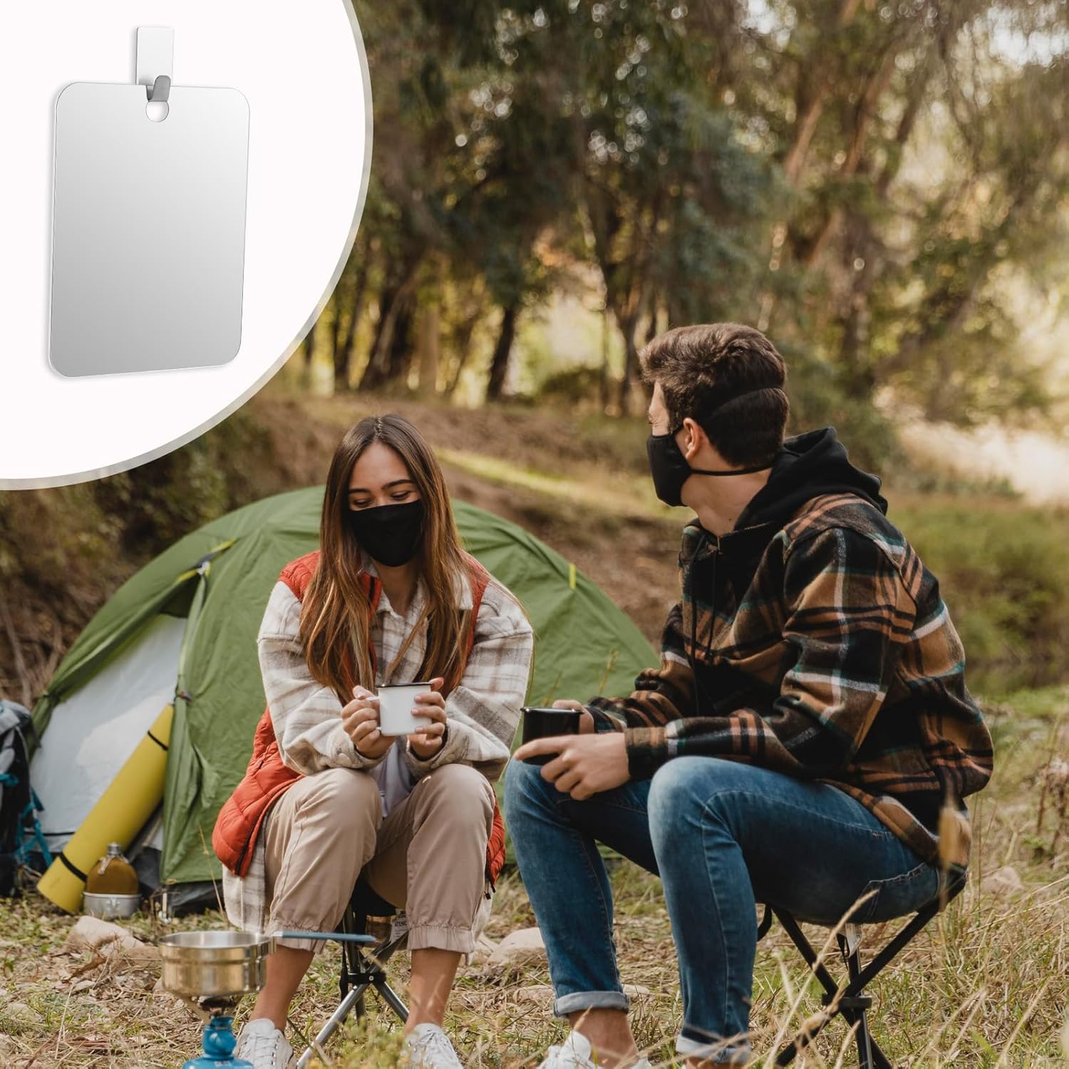Anti-Fog Shower Mirror for Shaving - Shatterproof Portable Design