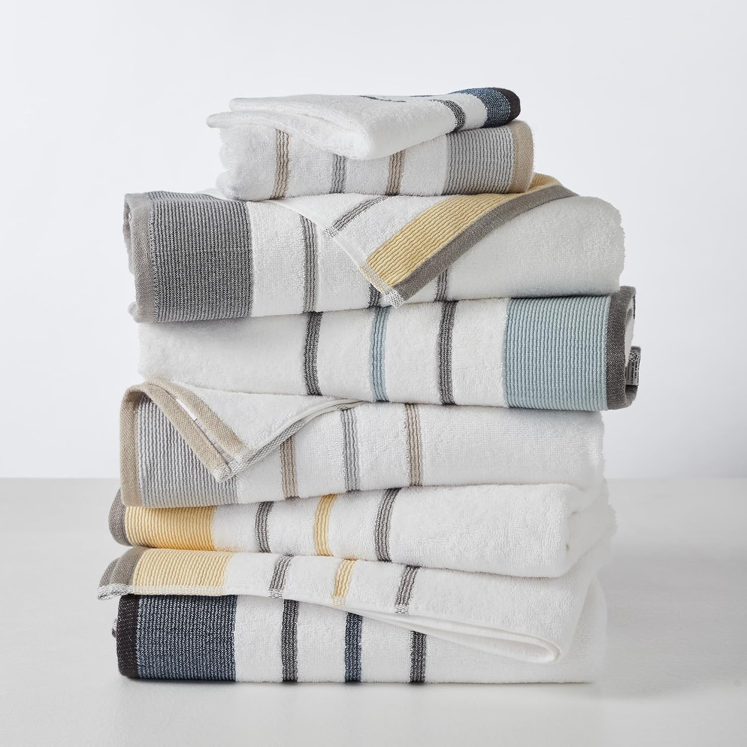 Luxurious Bath Towels Set - Combed Cotton 68x35 EucalyptusGrey