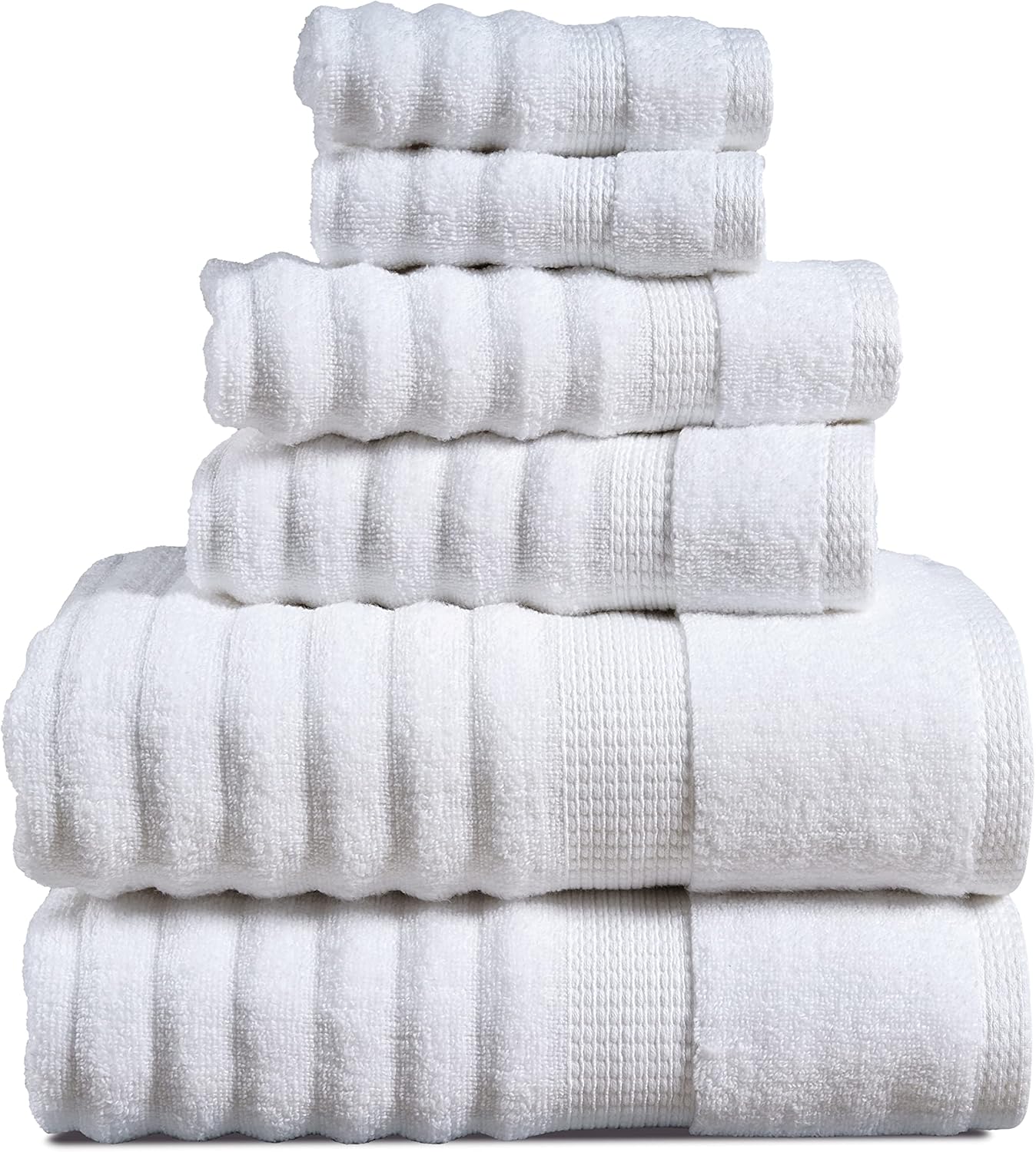Luxury 100 Cotton Bath Towels Set - Soft Absorbent Eco-Friendly