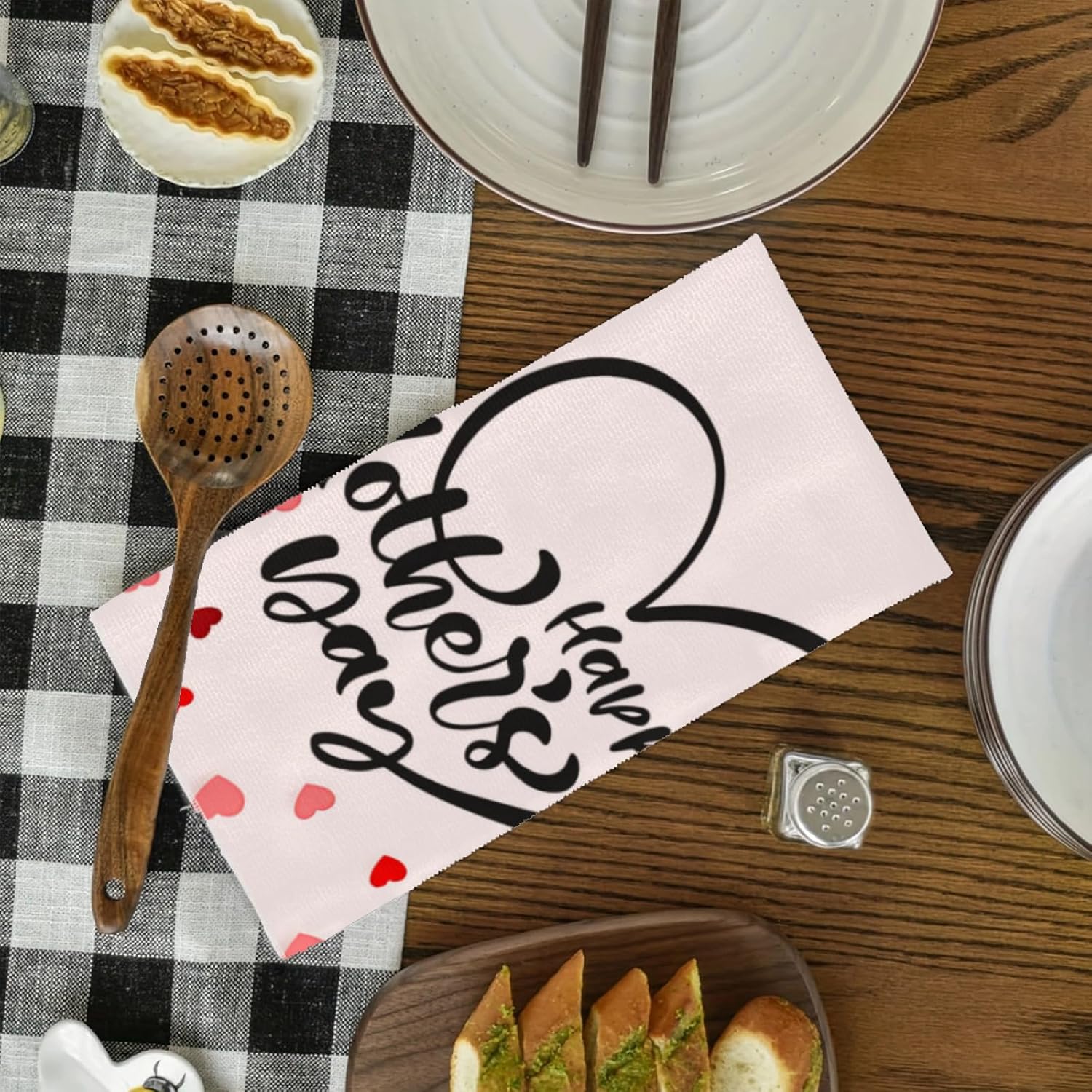 Happy Mothers Day Dish Towels Kitchen Towels 16x24 inch Set Absorbent
