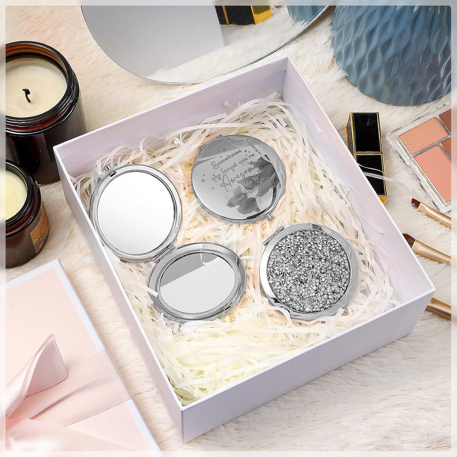 Roowest 10-pcs Inspirational Compact Mirror