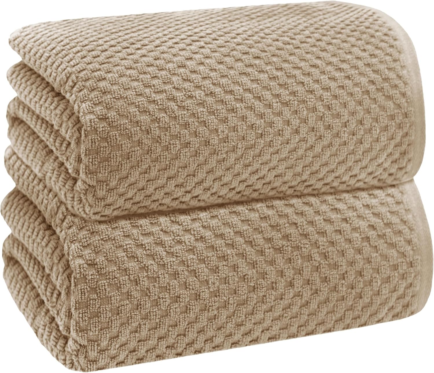 Luxury Euro Spa Bath Towels Set - 2 x 35x70 Waffle Weave Cotton Towels