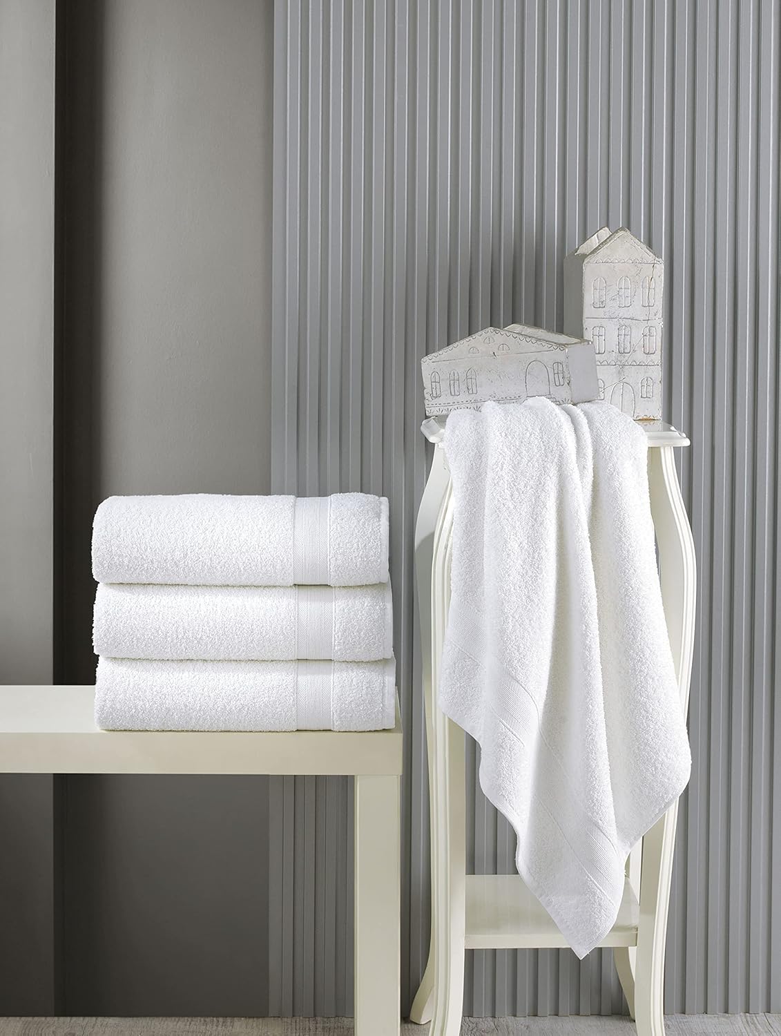 Quick-Dry Soft 4-Piece 27x54 Cotton Bath Towels Set
