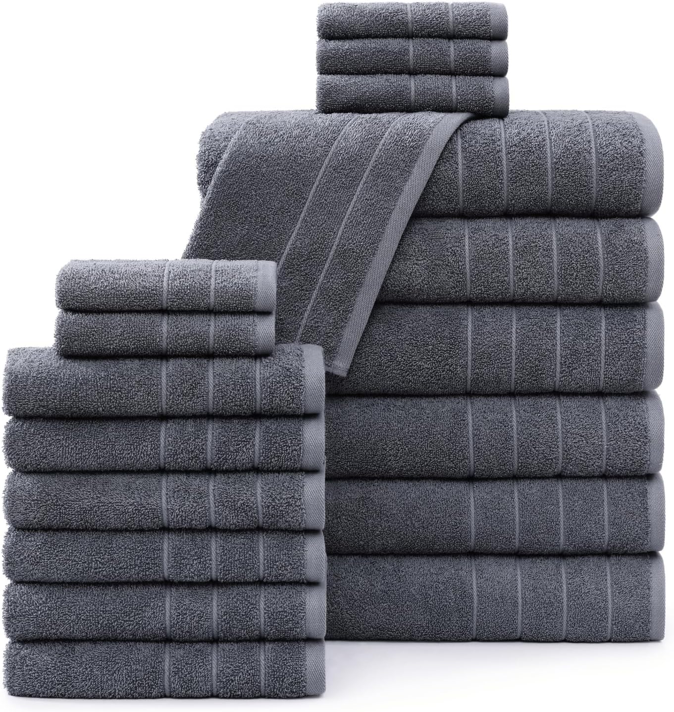 Casa Platino Bath Towels Set 18-Piece Premium Cotton Set