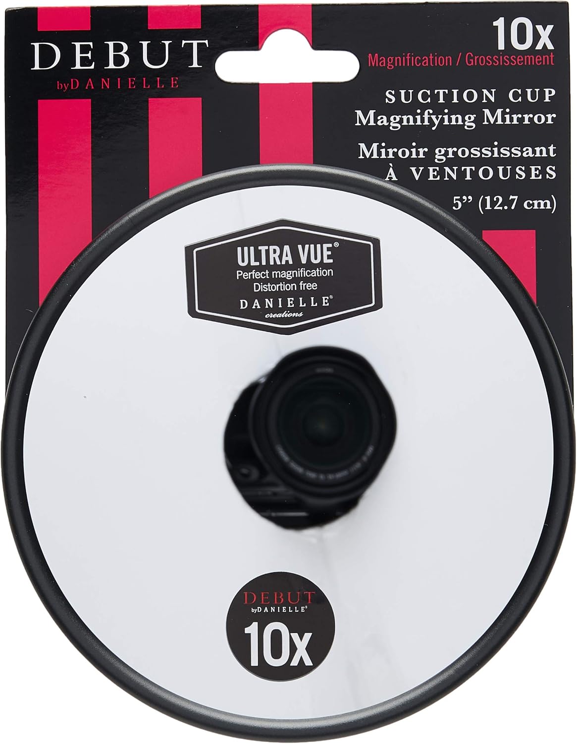 Danielle Creations 6-Inch Suction Cup Makeup Mirror with 10X Magnification