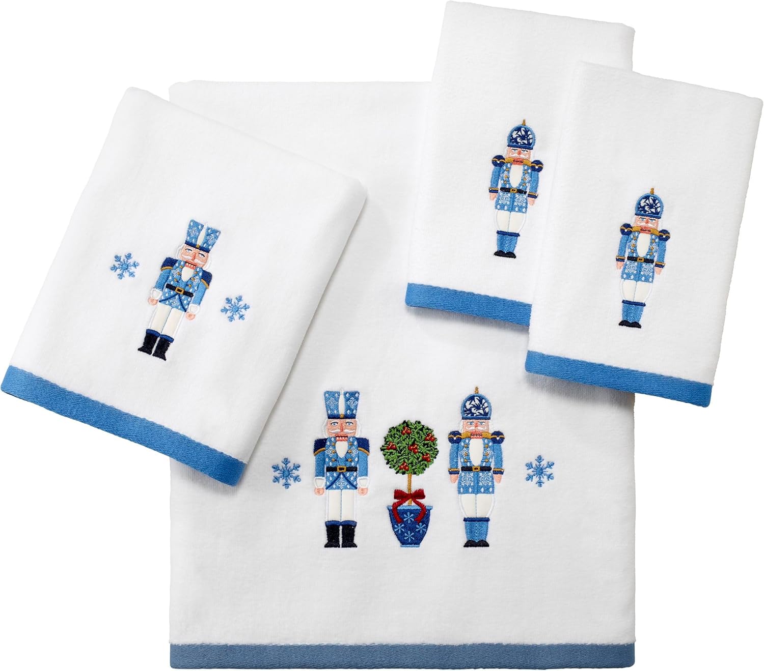 Avanti Linens - Soft Absorbent Fingertip Towels Nutcracker Trellis Collection