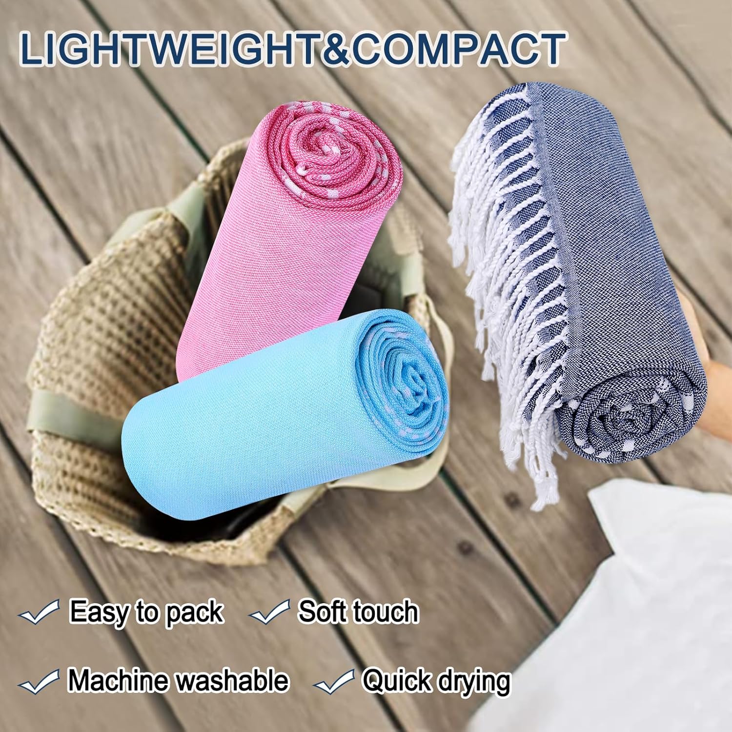 Oversized Beach Towels Quick-Dry Sand-Free