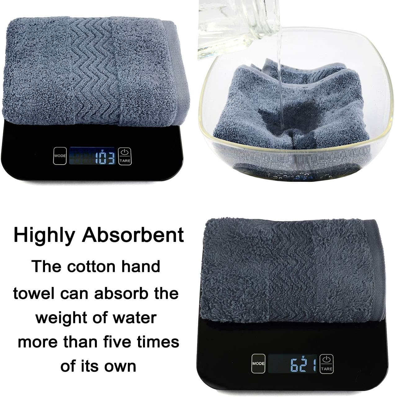 100 Cotton Hand Towels for Bathroom