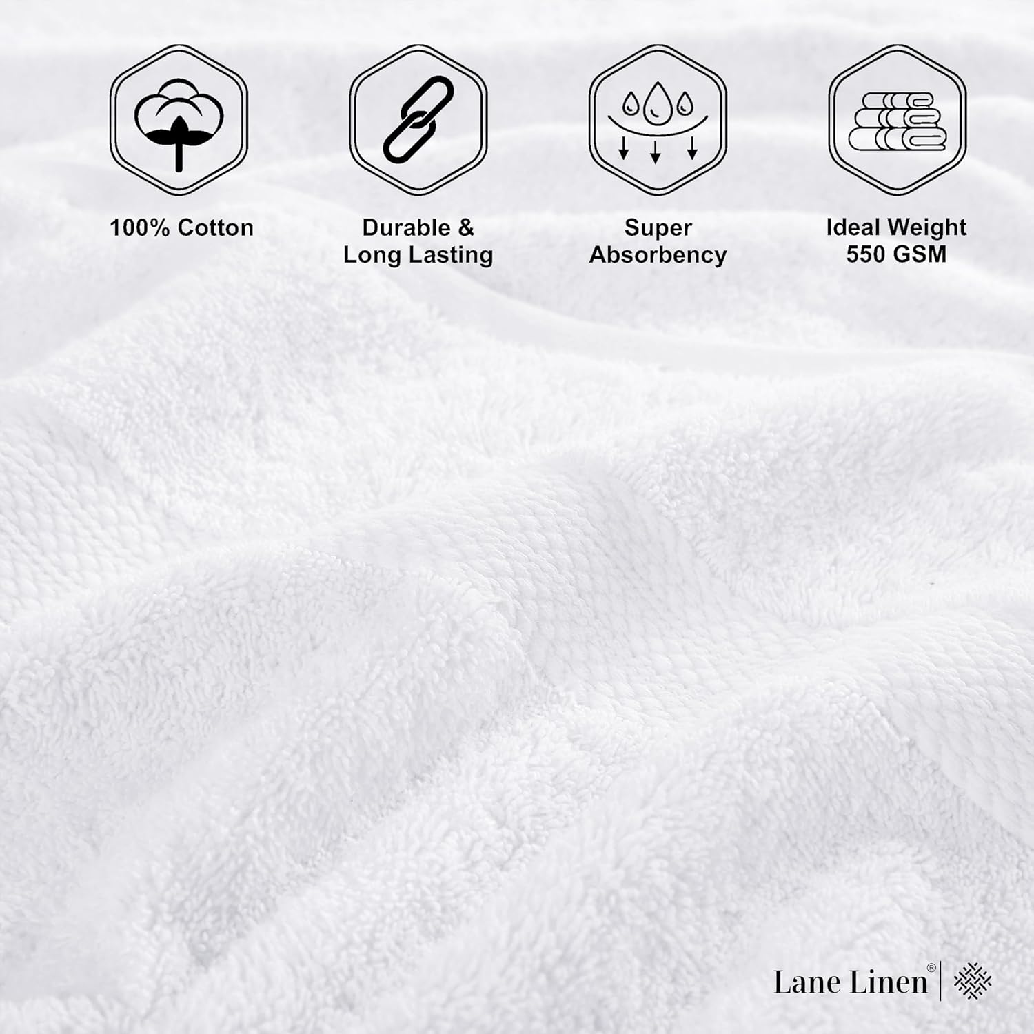 16-Piece Luxury Cotton Bath Towels Set - Soft Absorbent 100 Cotton Towels