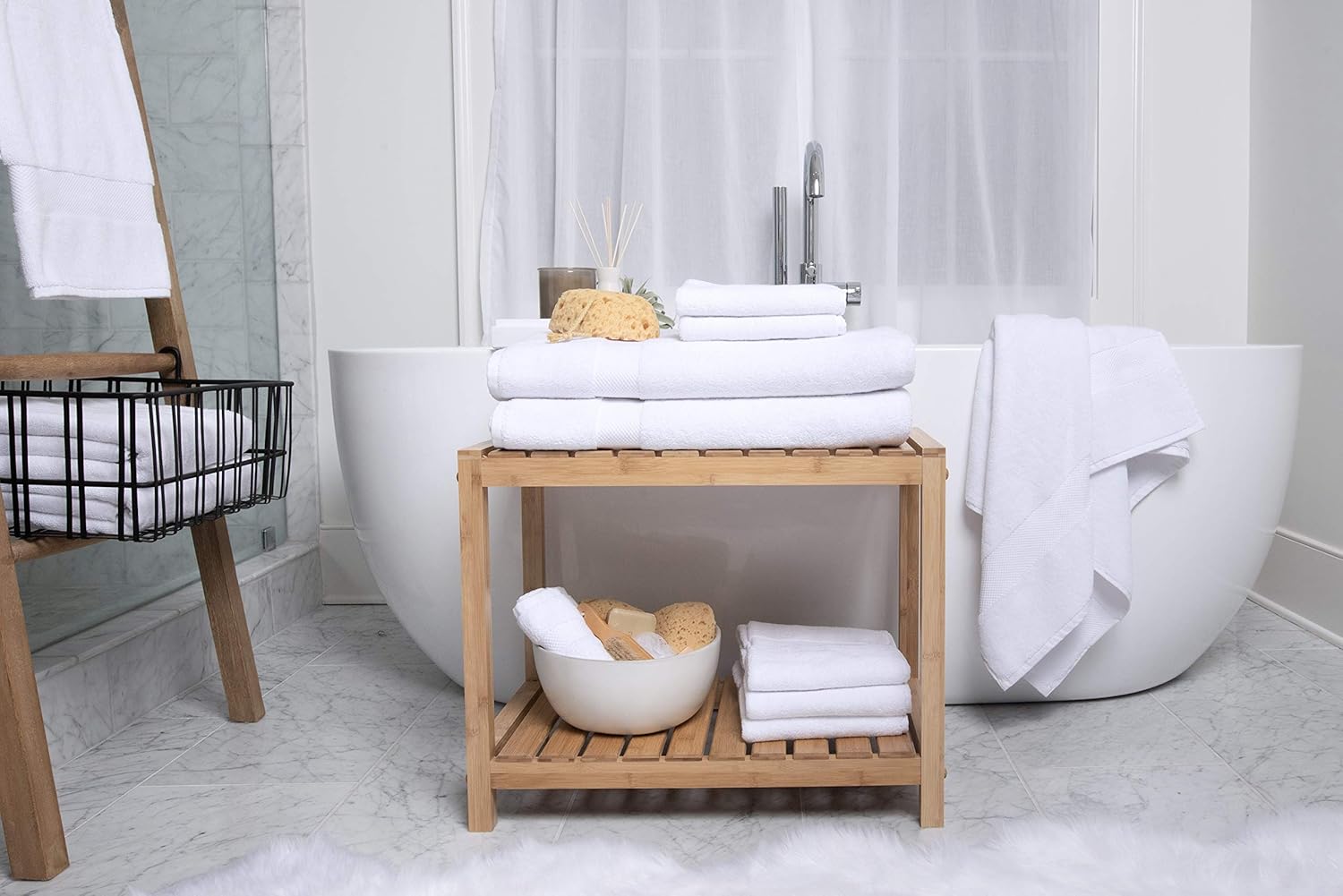 COTTON CRAFT Hotel Spa Luxury Bath Sheet Set - 2 x 40x80