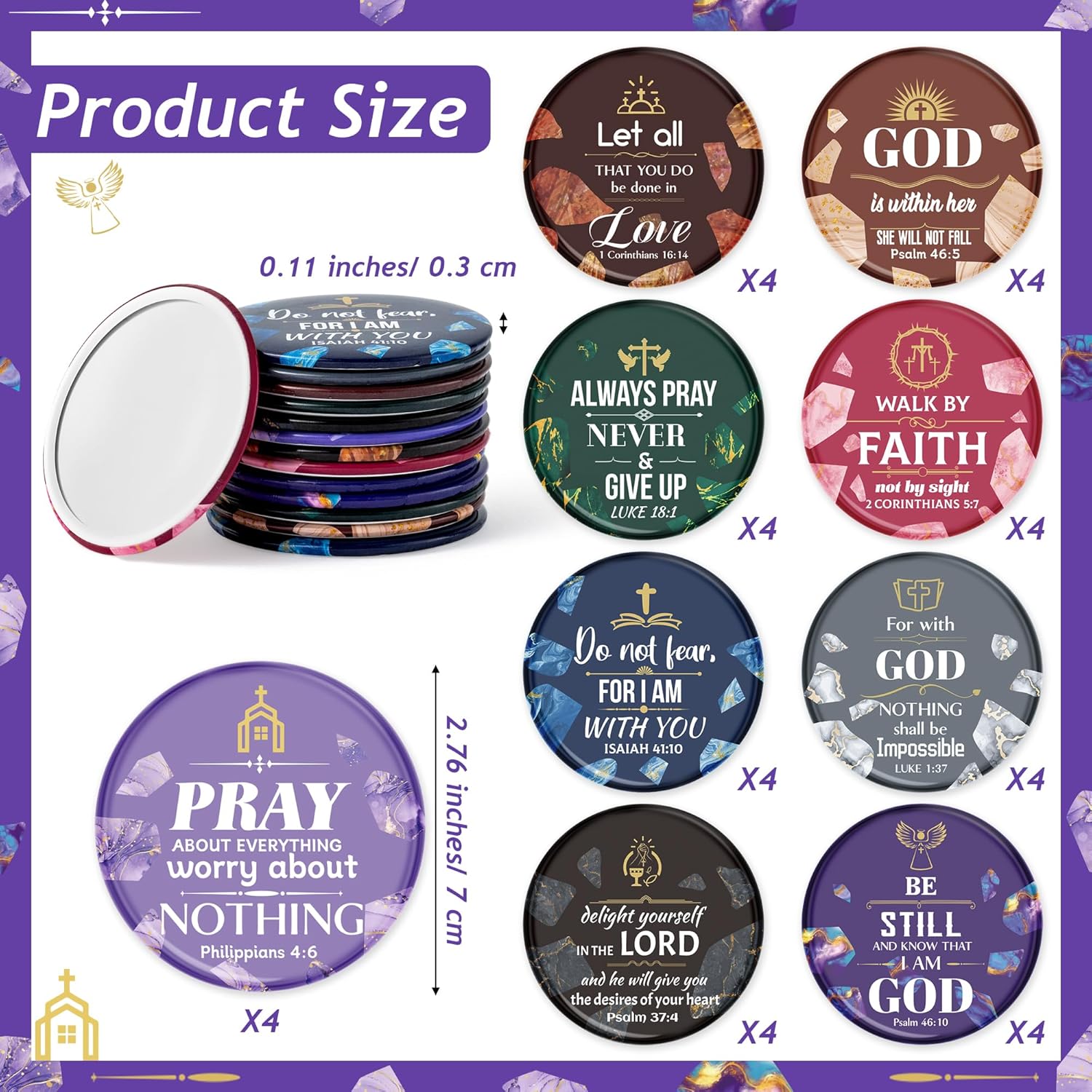 Elevate Your Day with 36 Compact Mirrors that MarBELock Faith