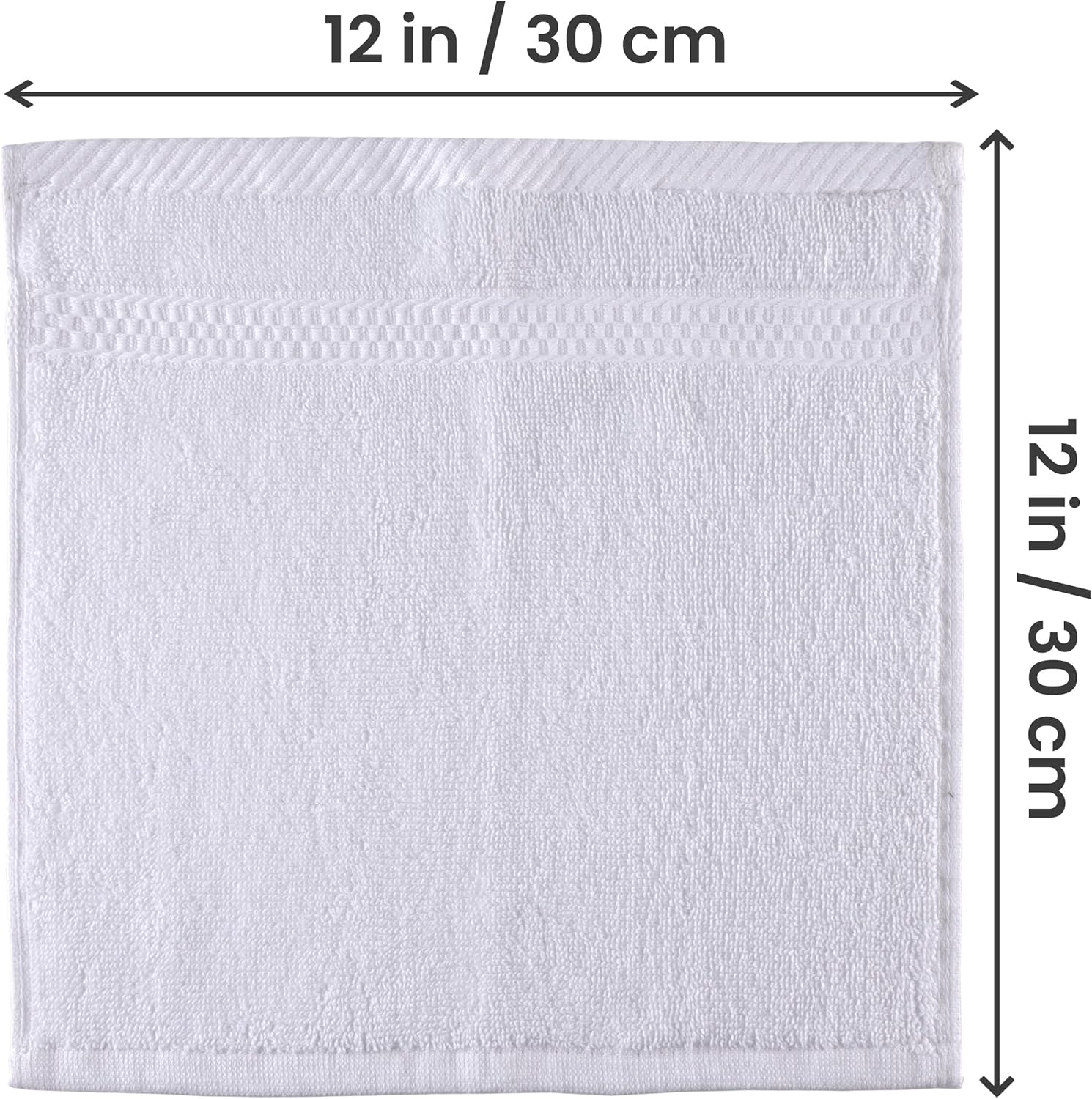12-Piece Premium Washcloth Set 100 Cotton
