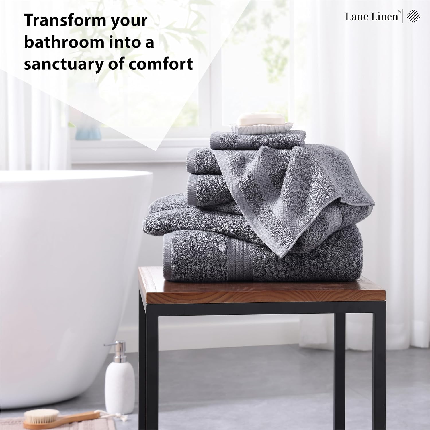 Premium Set of 6 Cotton Bath Towels for Your Bathroom