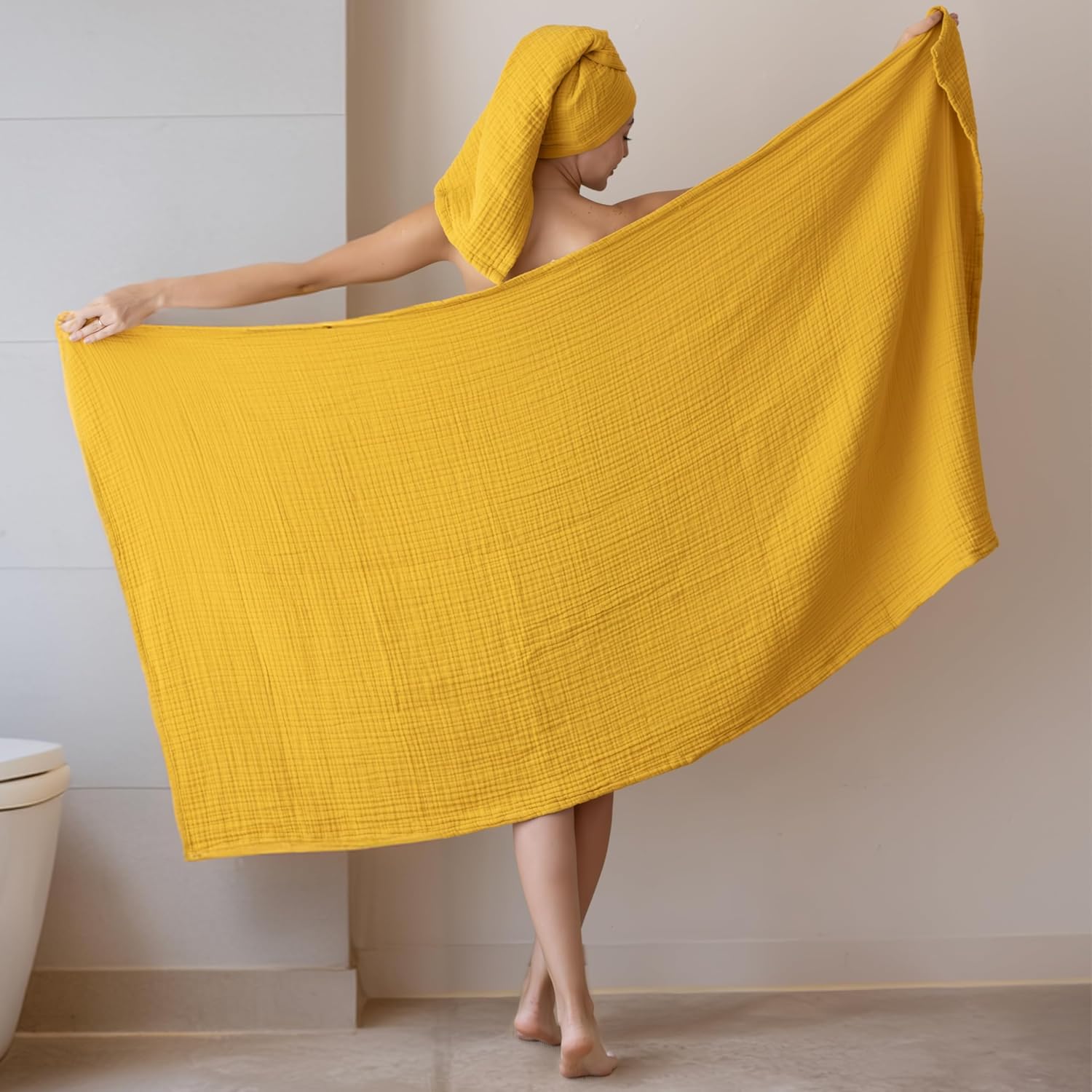 Viva Maison Muslin Towels Luxury Fast-Drying Thin Bath Towels