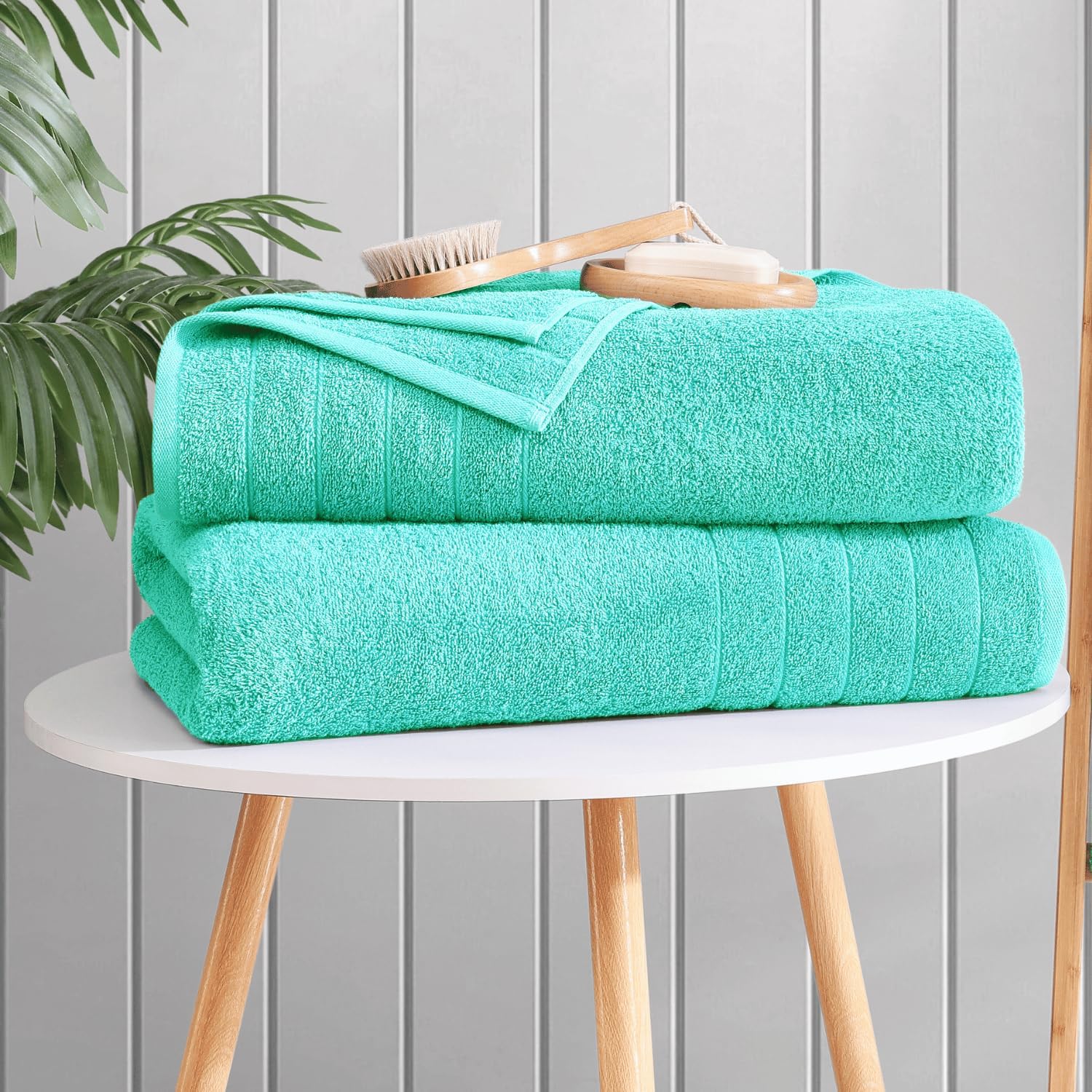 Luxury Soft Cotton bath towels 4-pack Aqua Sky bath time excellence