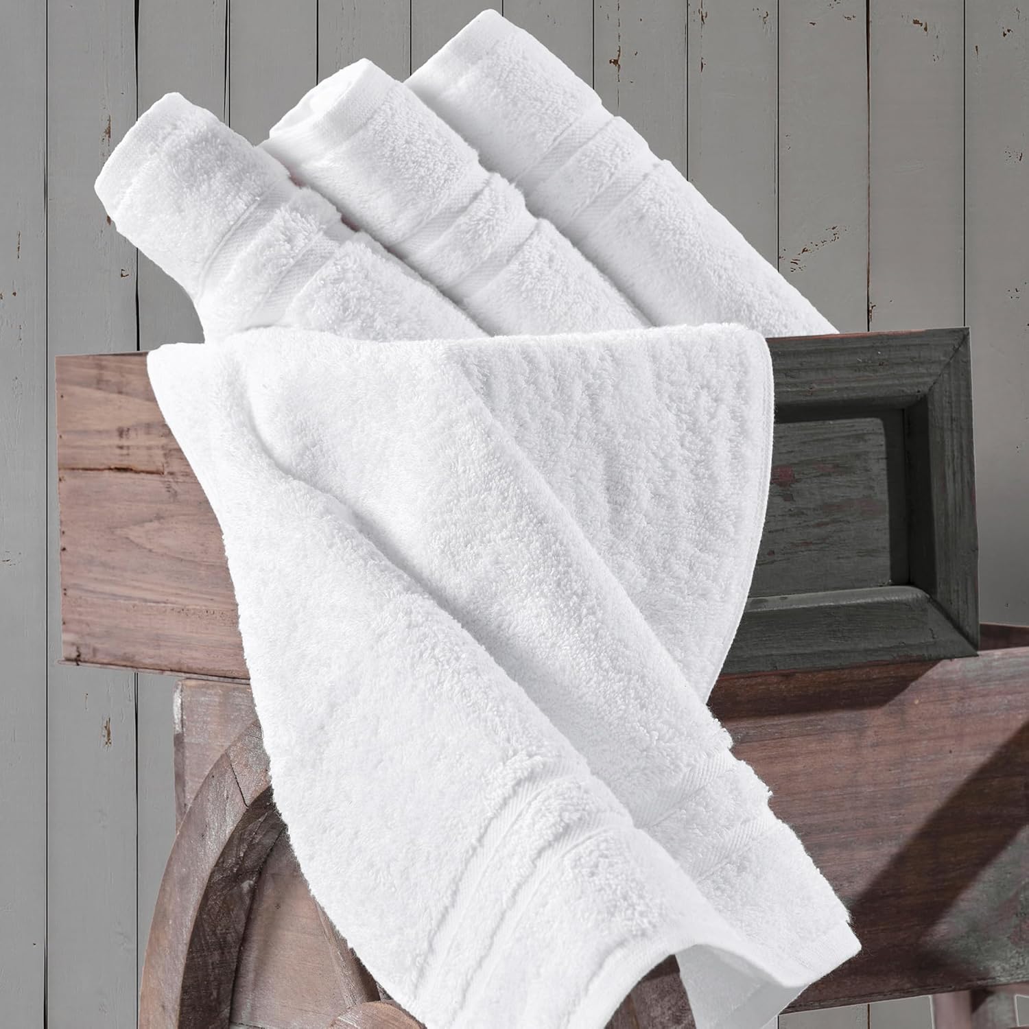 Luxury Turkish Cotton Hand Towels Extra Soft Hawmam Linen White Bath Set