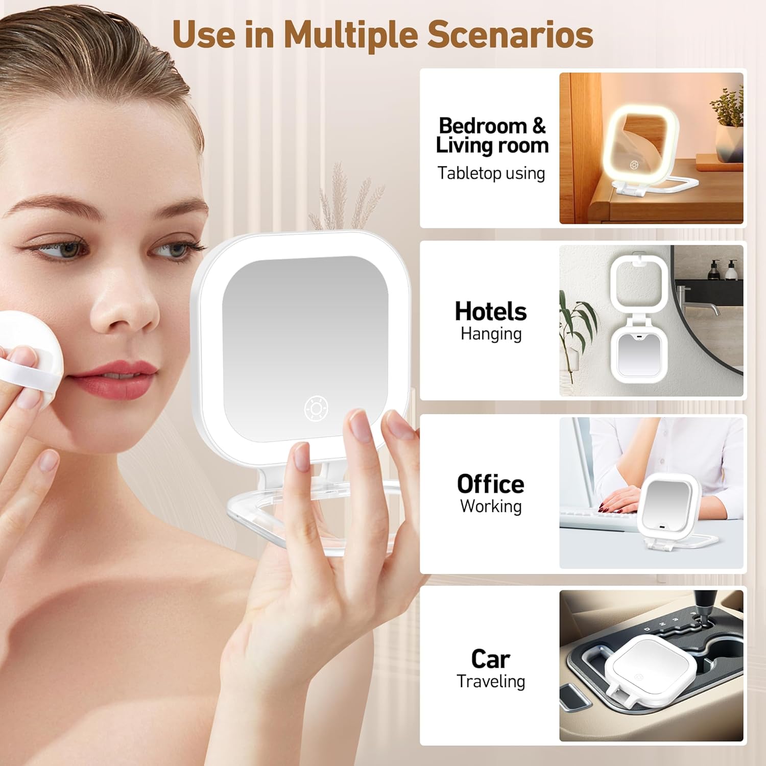 Perfect Travel Mirror with 30x Magnifying Power