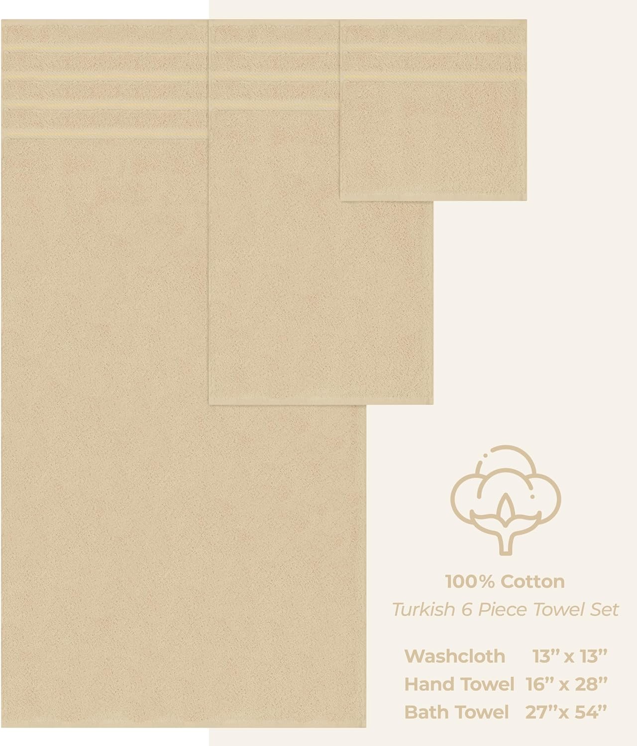 American Soft Linen Luxury 6-Piece Cotton Towel Set