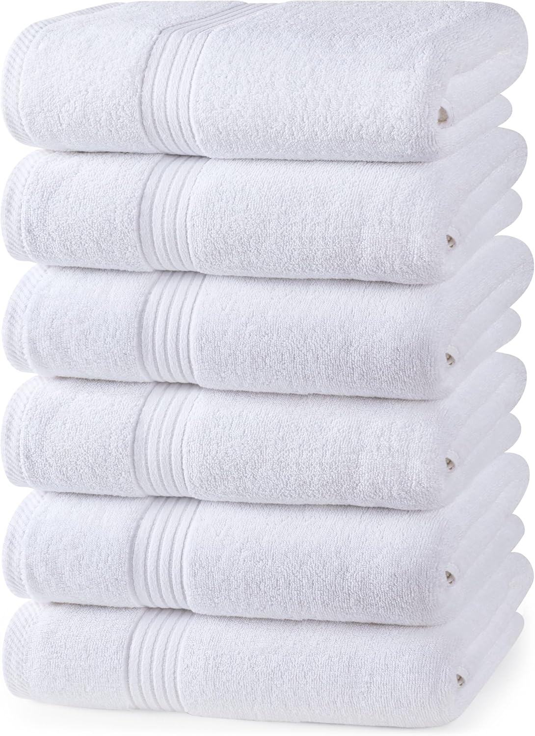 Utopia Towels 6 Piece Premium Hand Towels Set White