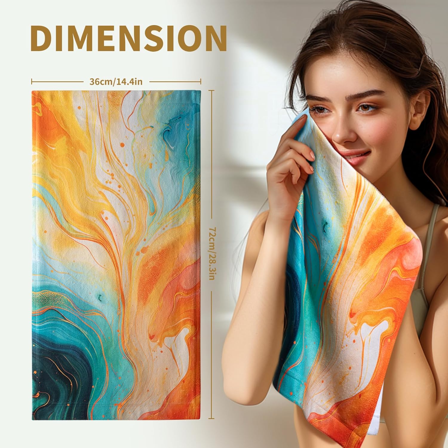 Giwawa Marble Hand Towels Set of 2
