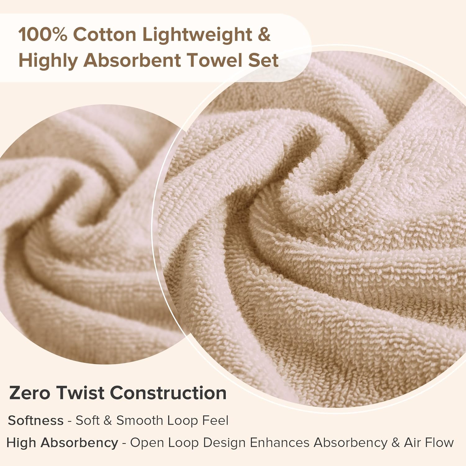 Comfort Spaces Luxury Bath Towel Set for the Home